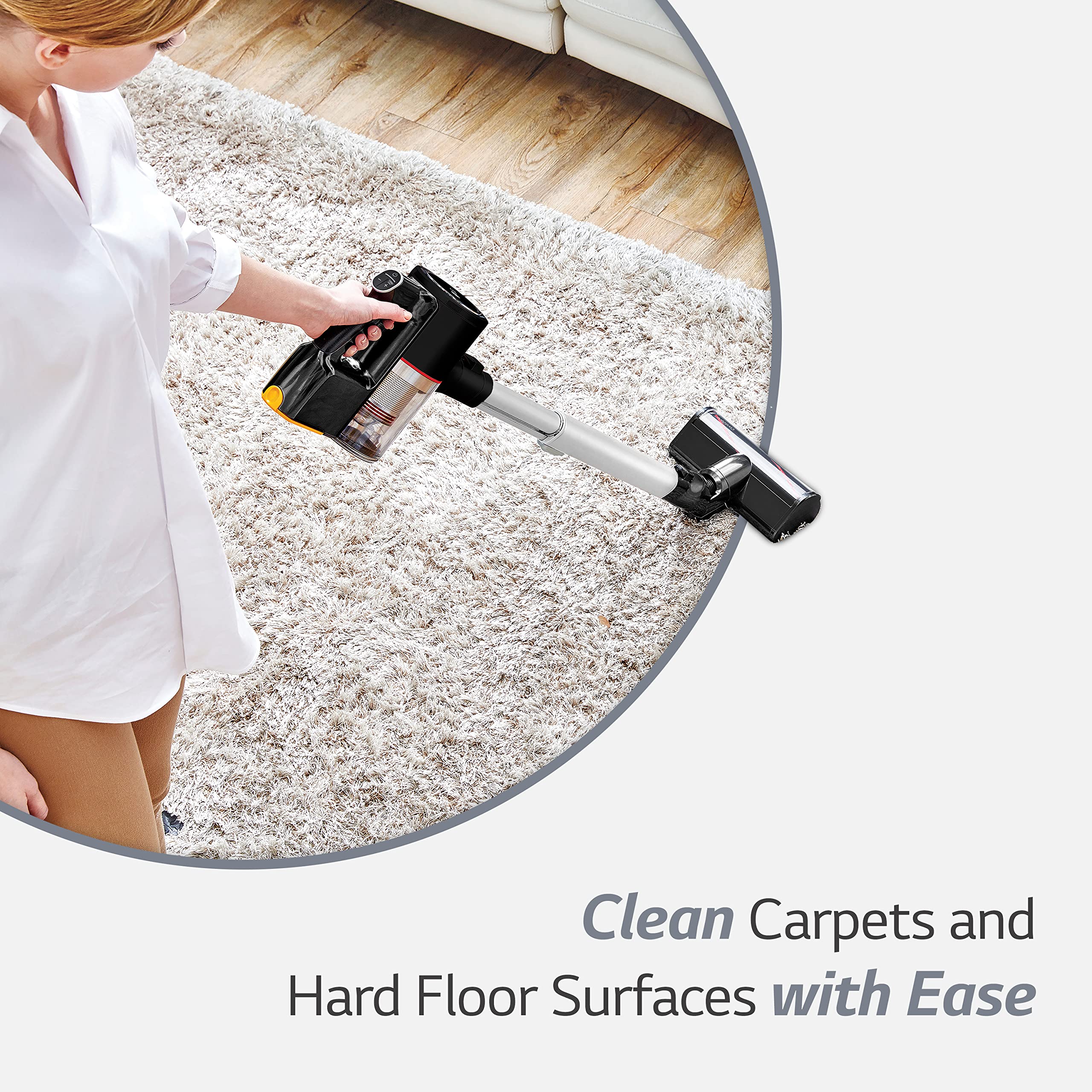 Lg Cordzero A913   Cordless Stick Vacuum Cleaner, 60 Minute Runtime W/ Rechargeable Battery, Lightweight, Powerful Cleaning For