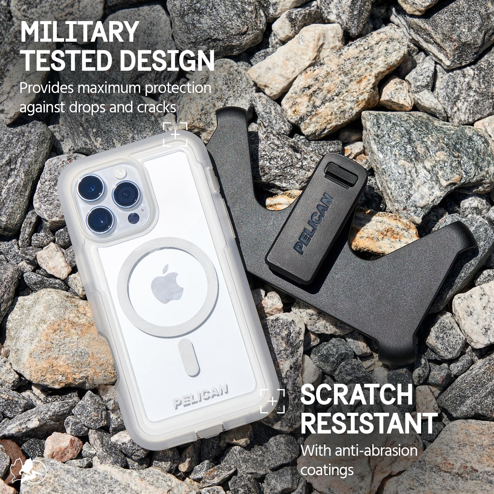 Pelican Voyager Iphone 16 Pro Case [Compatible With Magsafe] Rugged Phone Case W/ 18Ft Military Grade Drop Protection   Heavy Du