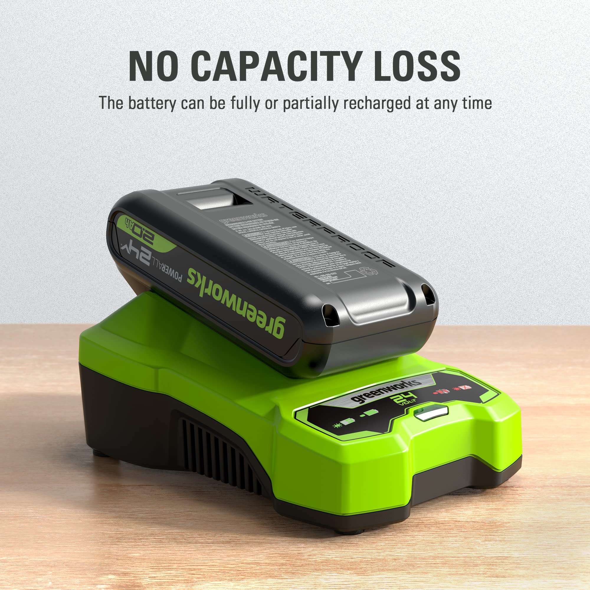 Greenworks 24V 2.0Ah Battery (Genuine Greenworks Battery / 125+ Compatible Tools)