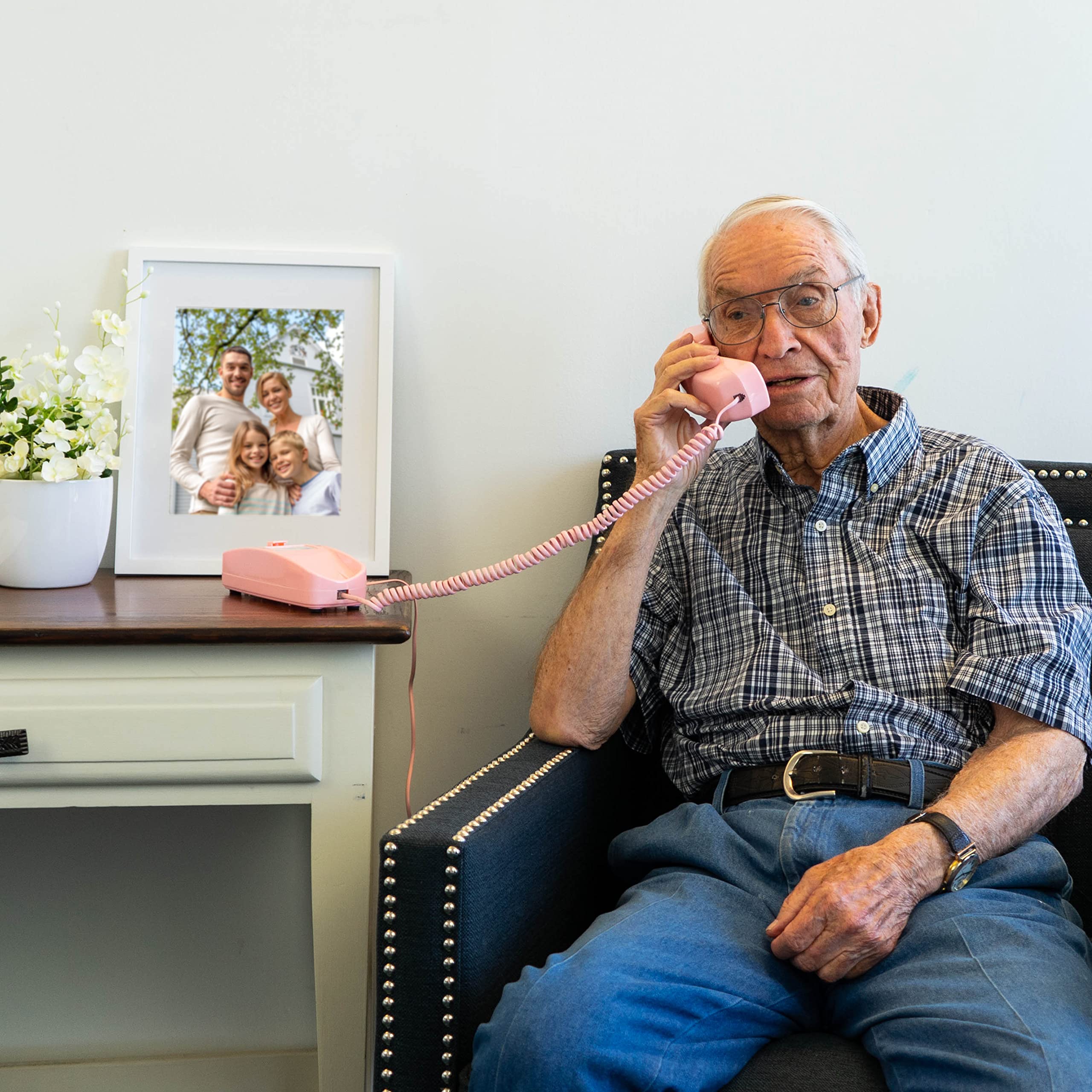 Isoho Phones Land Line Telephones For Home   Corded, Easy To Use Big Button Telephone For Home Office, Seniors, And House Phone;