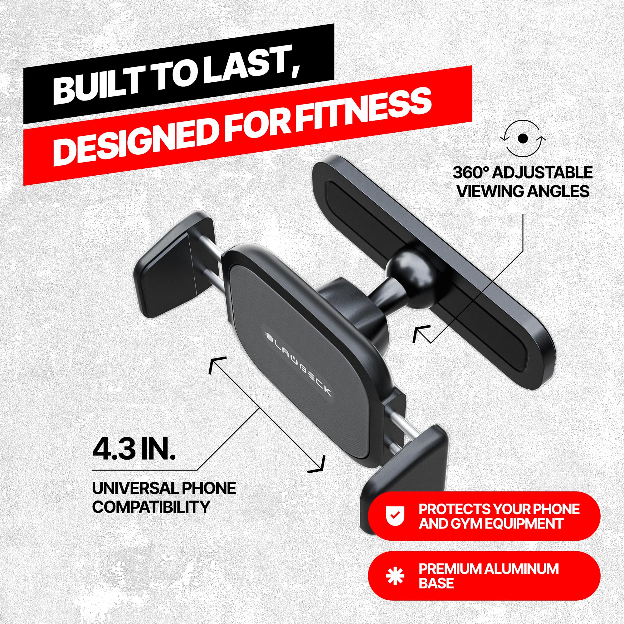 Blaubeck Magnetic Phone Holder For Gym - Essential Gym Rats Stuff - Magnetic Tripod For Iphone And Magnet Phone Mount- Home Work