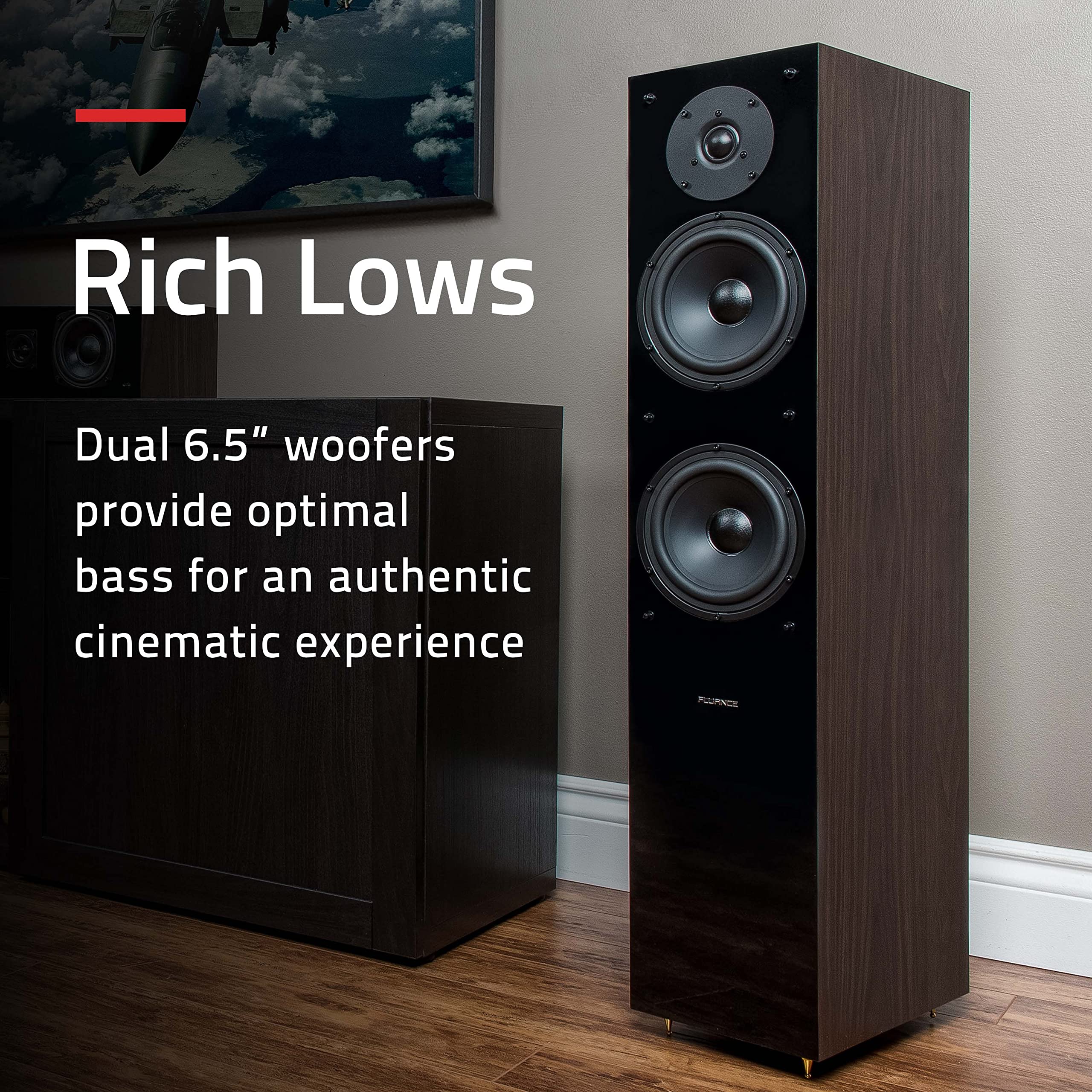Fluance Elite High Definition Surround Sound Home Theater 5.0 Channel Speaker System Including Floorstanding Towers, Center Chan