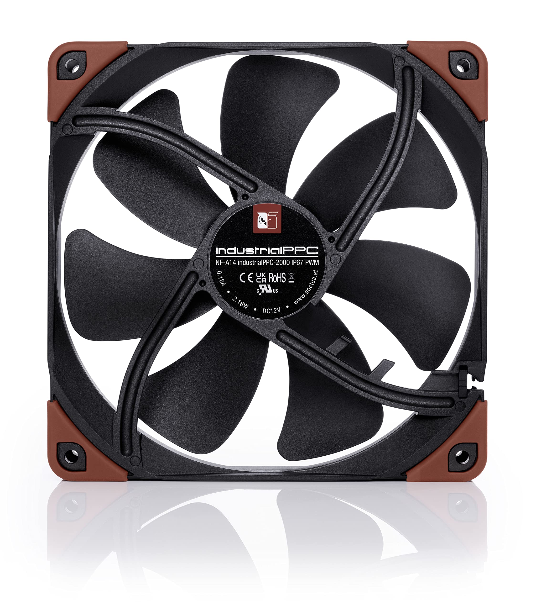 Noctua Nf-A14 Ippc-2000 Ip67 Pwm, Heavy Duty Cooling Fan, 4-Pin, 2000 Rpm (140Mm, Black)