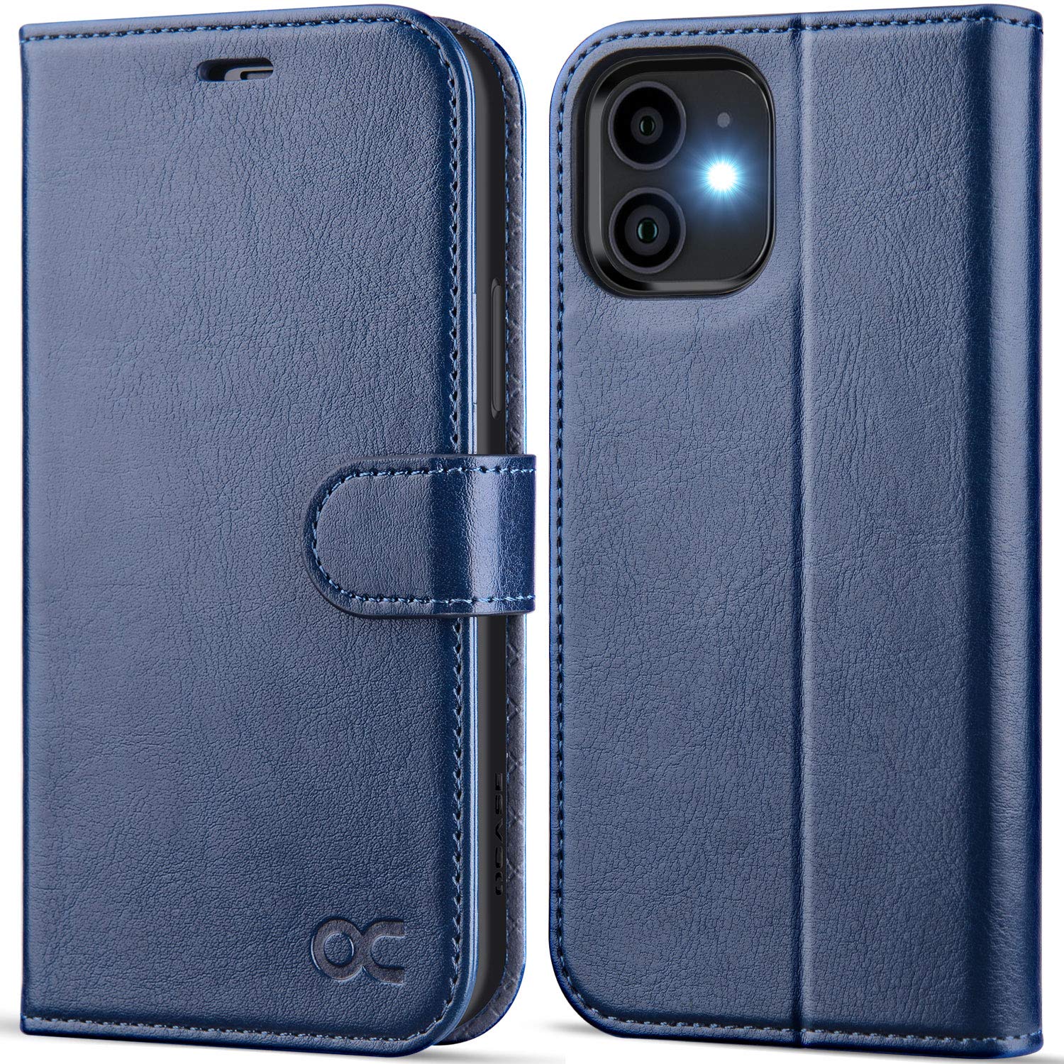 Ocase Compatible With Iphone 12 Case/Compatible With Iphone 12 Pro Wallet Case, Pu Leather Flip Case With Card Holders Rfid Bloc