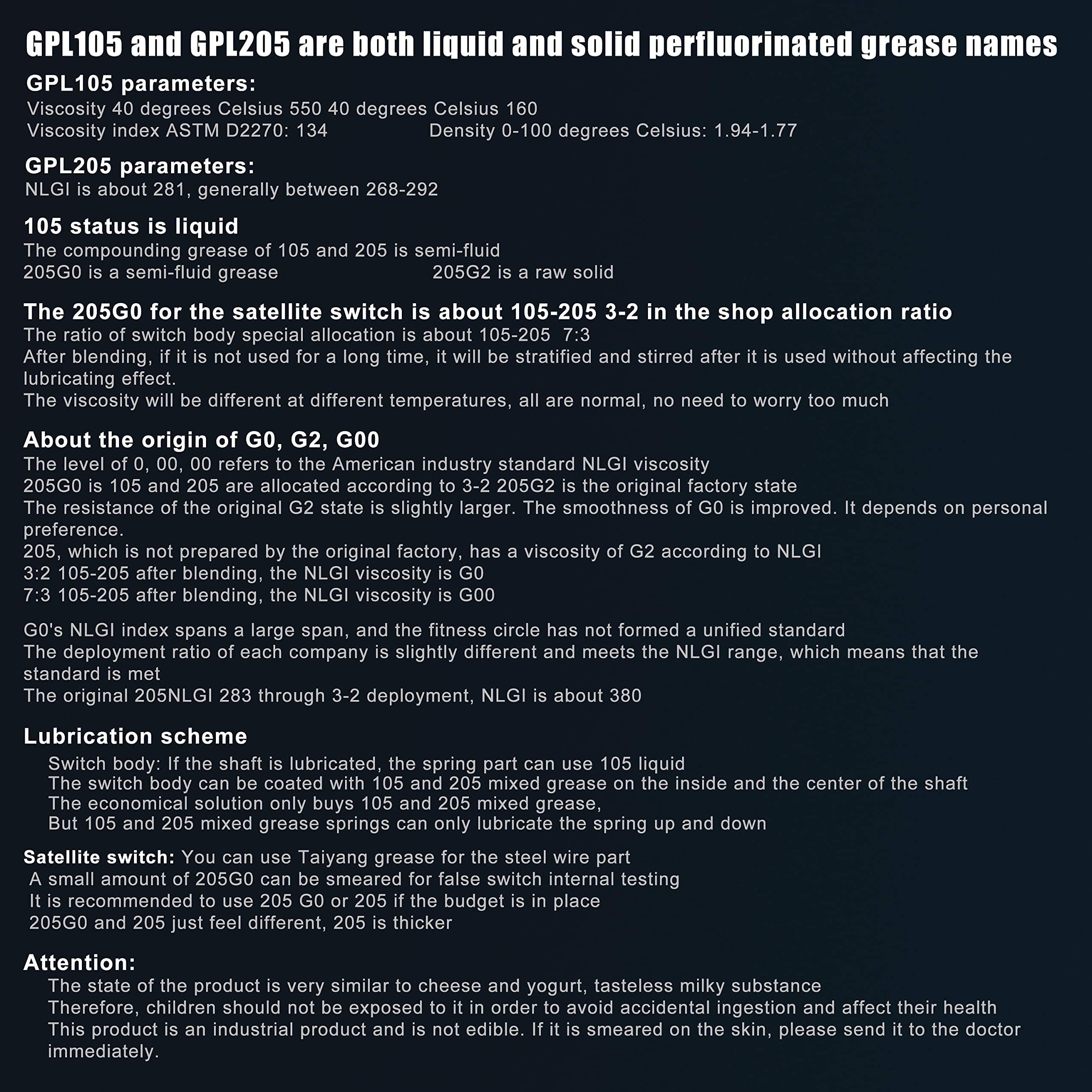 Keyboard Lube Grease Gpl 105 0.35Oz, Switch Lube Oil Gpl 105G0 For Mechanical Keyboard Switches Stabilizer Lubricant