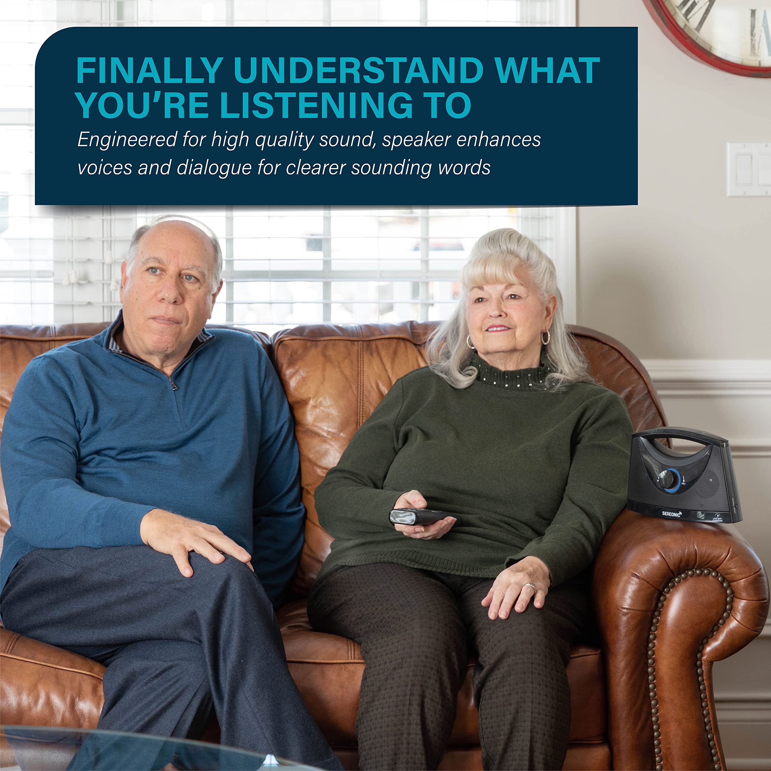 Sereonic Portable Wireless Tv Speakers For Smart Tv   Ideal For Tv Watching Without The Blaring Volume   Wireless Speakers For Tv Designed For Hard Of Hearing, Elderly, And Seniors   100Ft Range