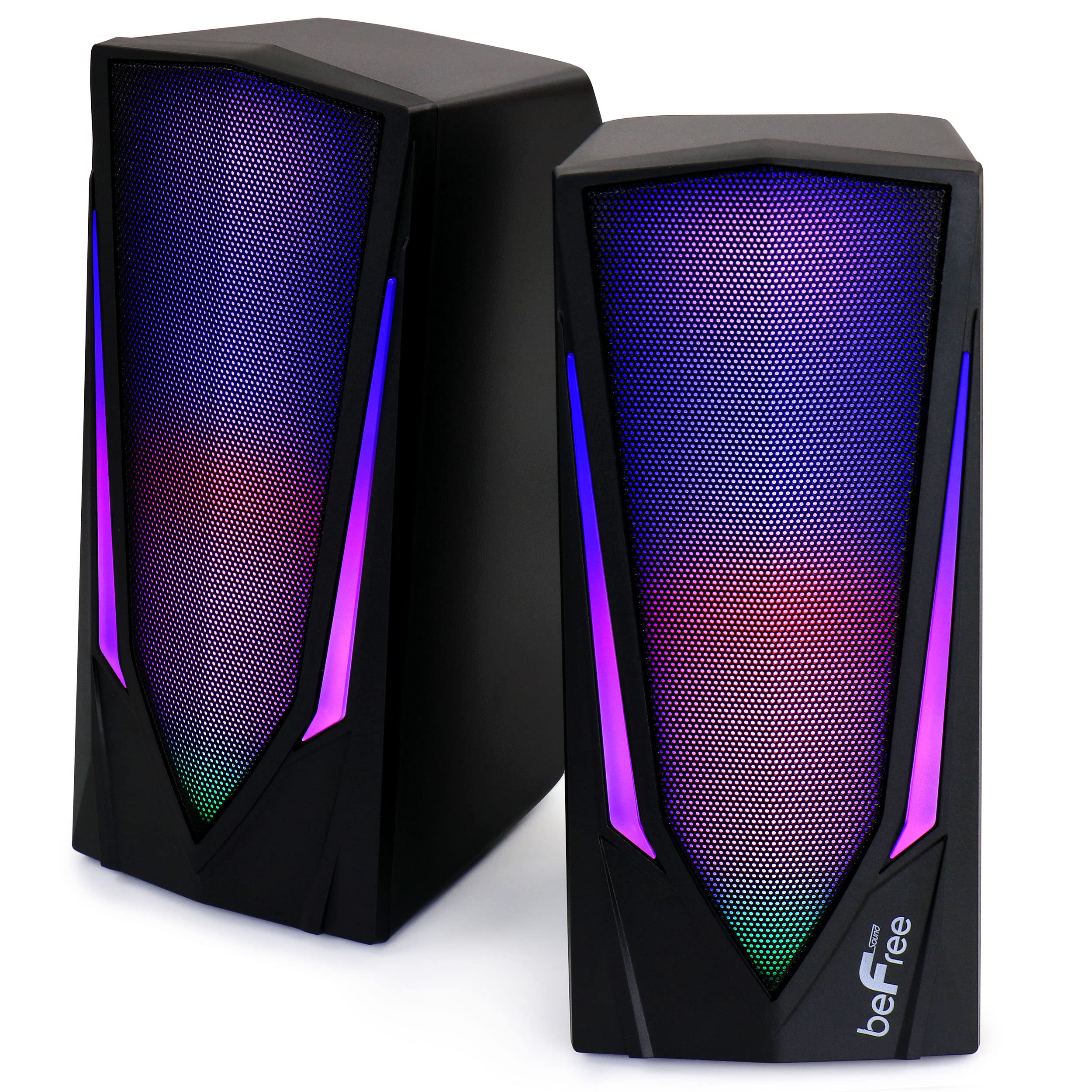 Befree Sound 2.0 Computer Gaming Speakers With Led Rgb Lights
