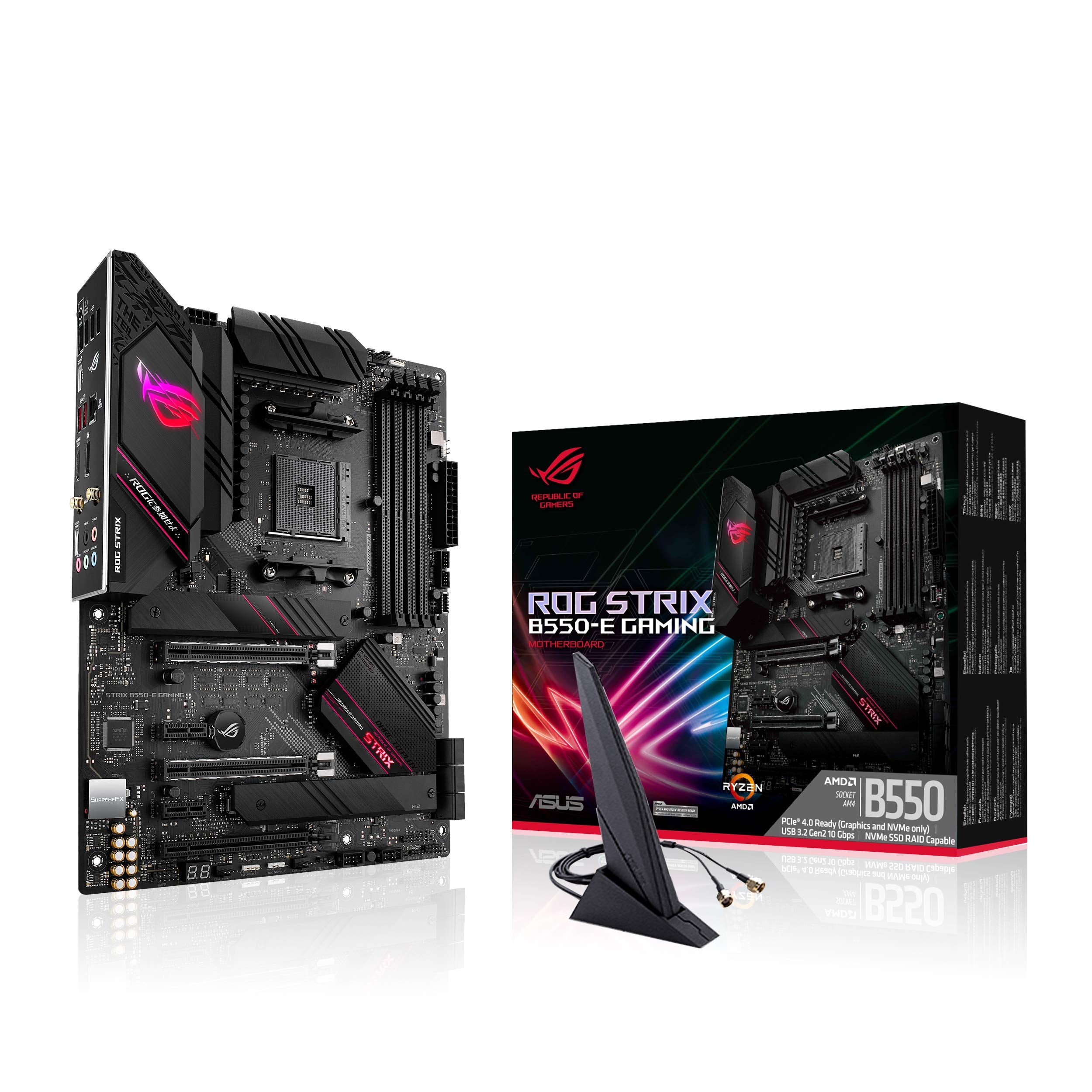 Asus Rog Strix B550 E Gaming Amd Am4 3Rd Gen Ryzen Atx Gaming Motherboard Pcie 4.0, Nvidia Sli, Wifi 6, 2.5Gb Lan, 14+2 Power St
