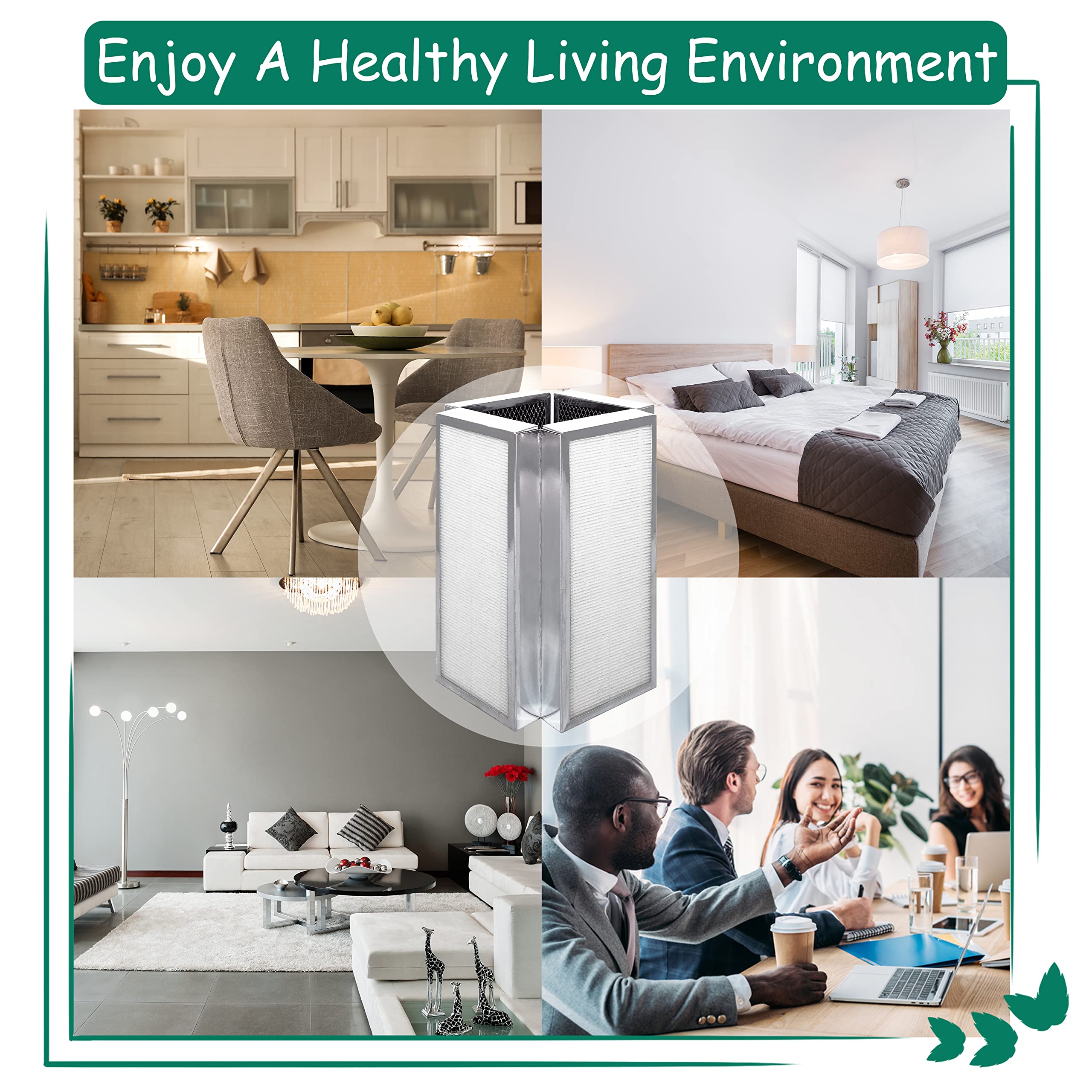 Replacement Filter, Compatible With 50 Air Purifier, 3 In 1 H13 True Hepa Filter