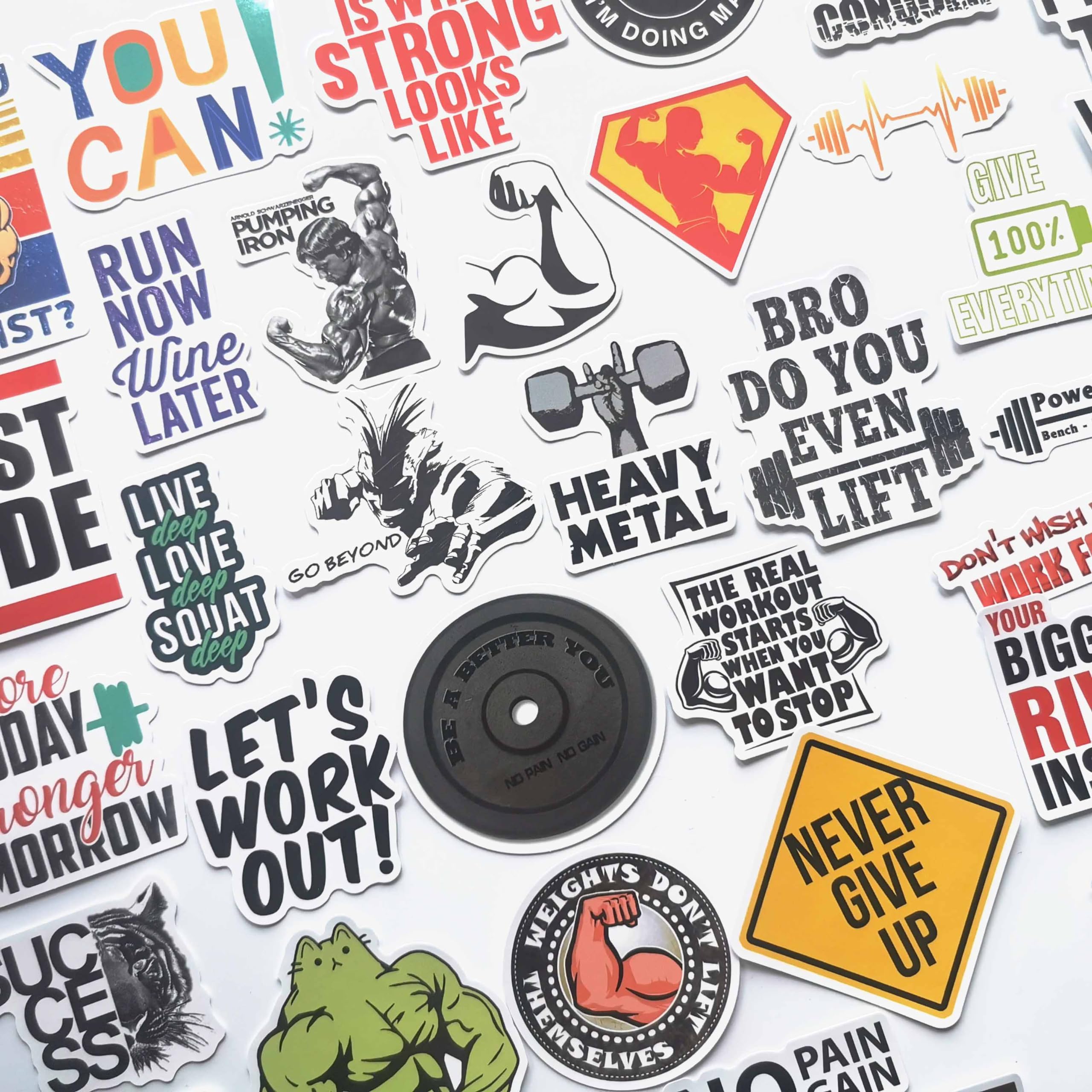 Mirosan Joke Gym Decals Fitness Motivational Sticker Kettle Bell Weightlifting Athlete Exercise Quote Stickers