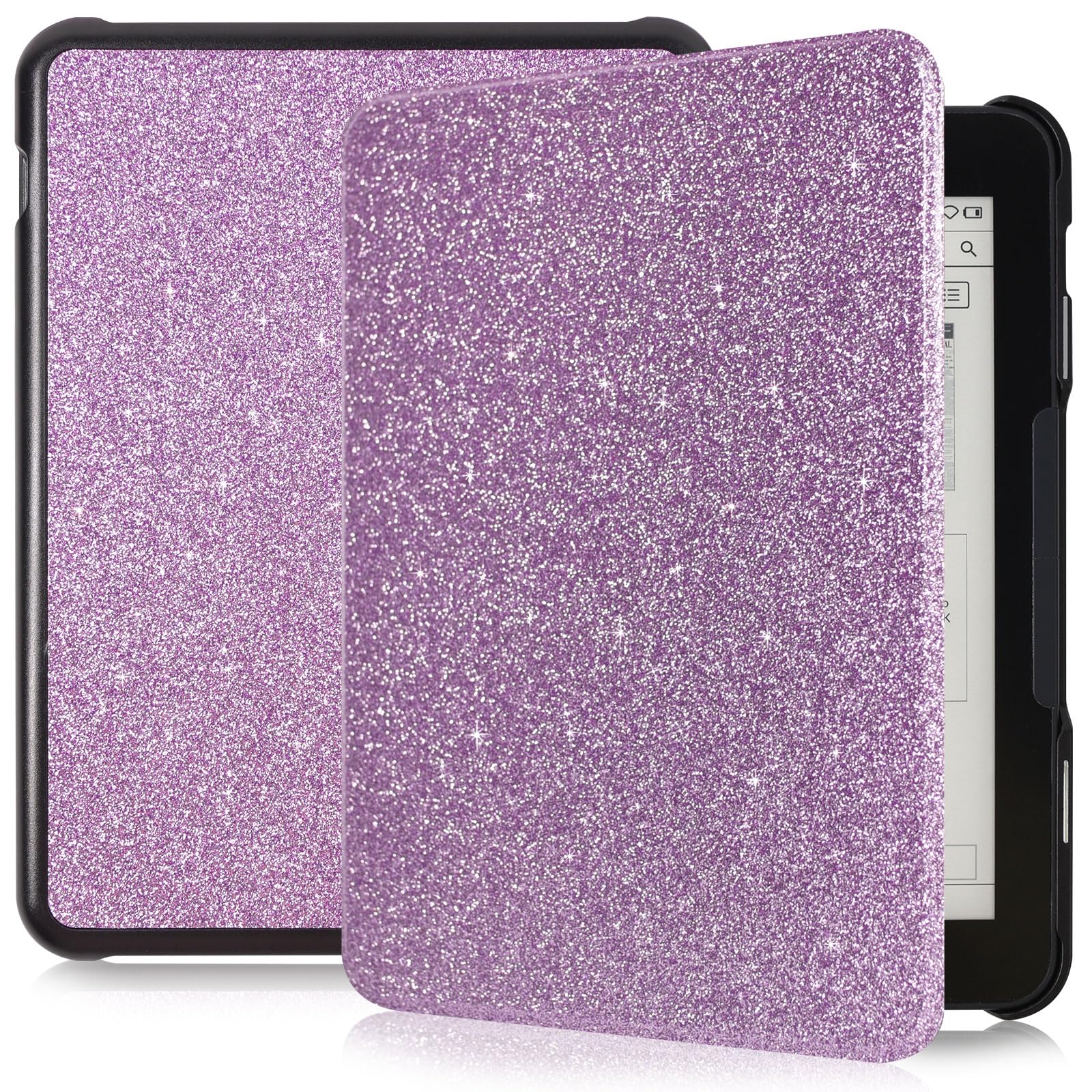 Caweet Case For Nook Glowlight 4 Plus 7.8'' 2023 Release, Ultra Lightweight Pu Leather Shell Cover With Magnetic Closure, Glitte