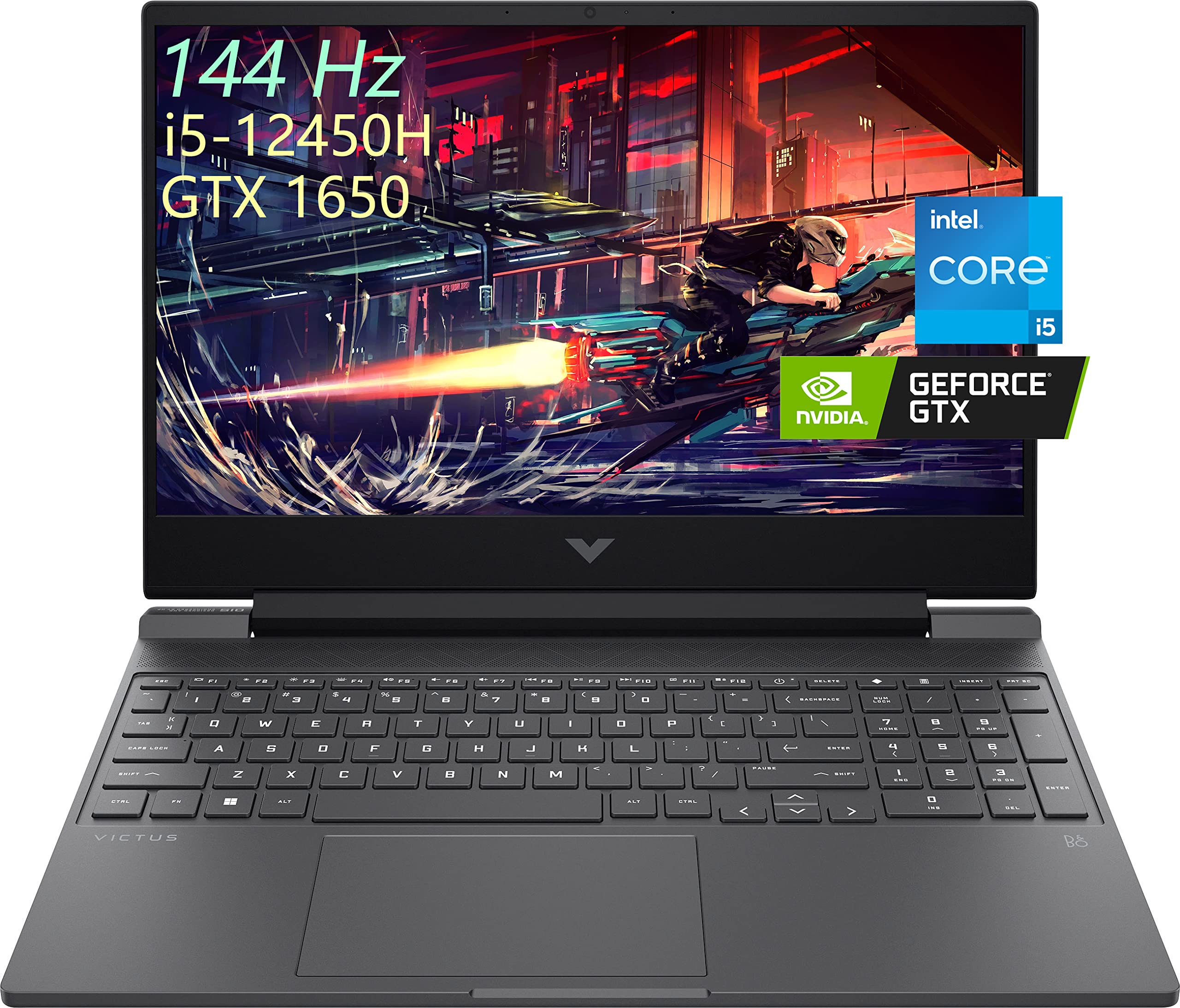 2022 HP Victus Gaming Laptop, 15.6-Inch 144Hz FHD Display, 12th Gen Core i5-12450H(Beat R7 5800H), 32GB 3200 RAM, 1TB PCIe SSD,