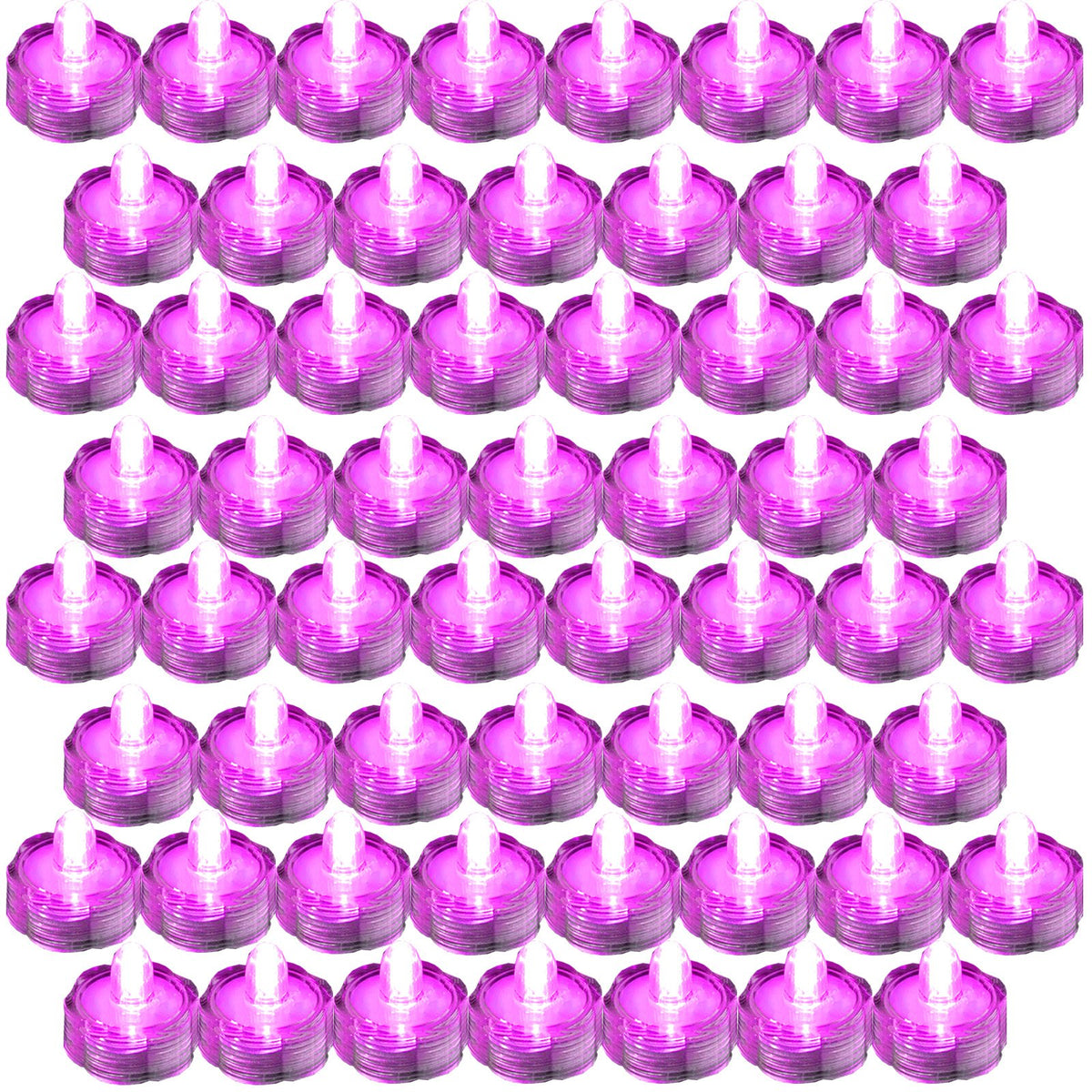 Jytrend Bright Led Floral Tea Light Vase Submersible Lights For Party Wedding (Pink, 60 Pack)