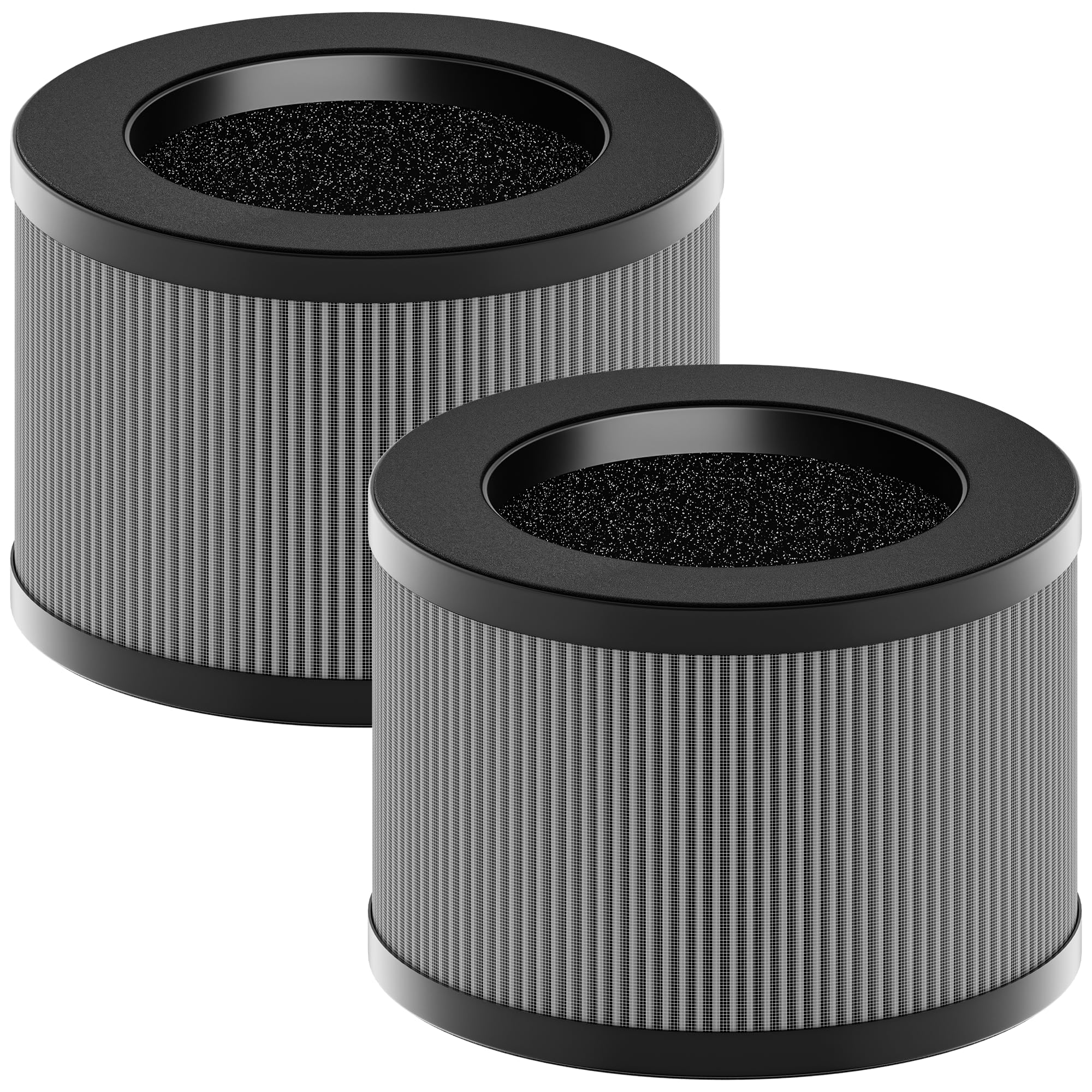 Petox Mk01 & Mk06 True Hepa Filter Replacement For Mk01 Mk06, Tz K1 And Dh Jh01 Air Purifier, Smoke Remover Version, Grey, 2 Pac