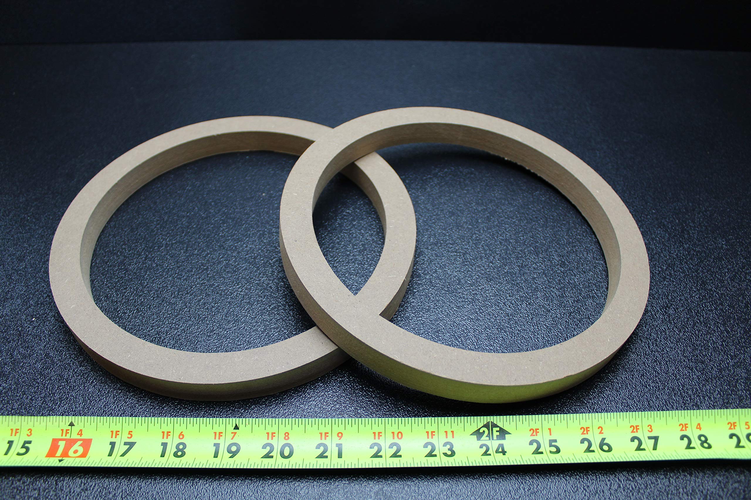 2 Mdf Speaker Ring Spacer 8 Inch Wood 3/4 Thick Fiberglass Box Enclose Ring 8R