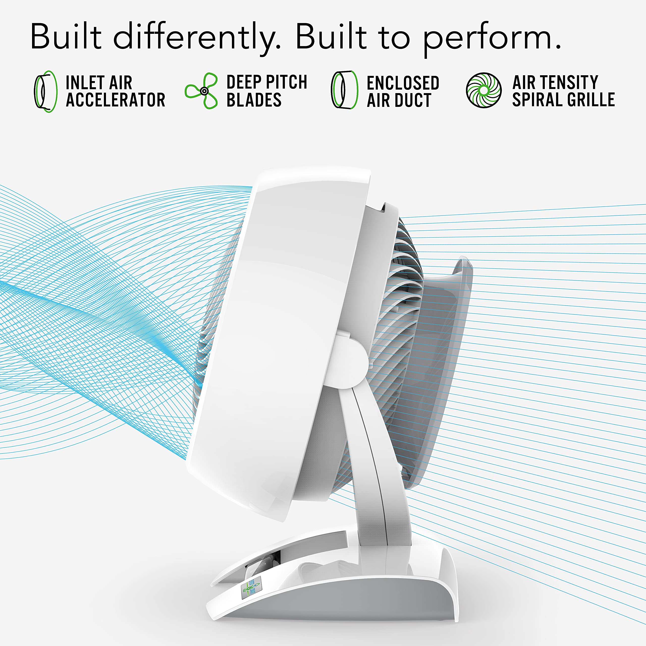 Vornado 6303Dc Energy Smart Medium Air Circulator Fan With Variable Speed Control, White