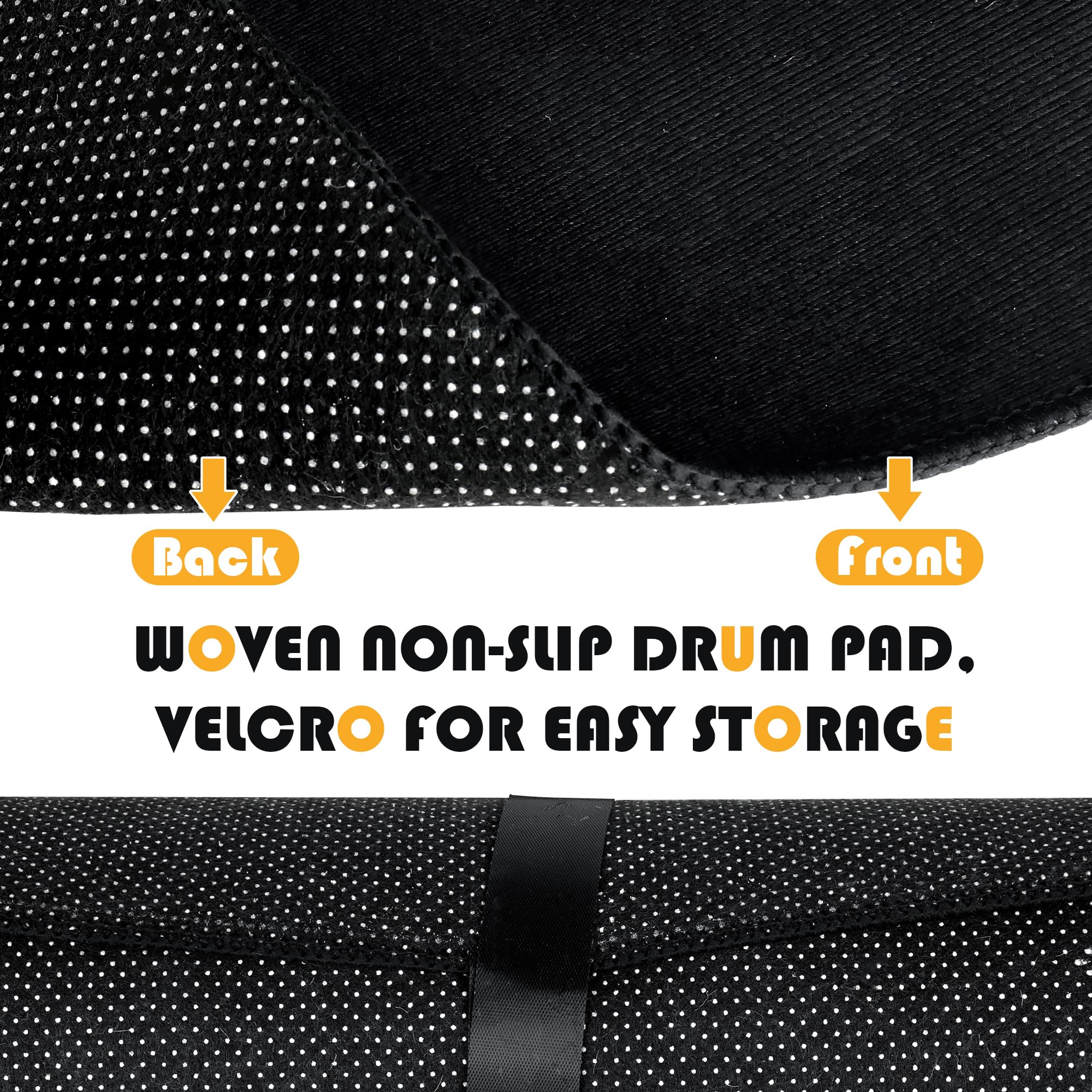 Invech 4 X 5.3 Ft Drum Rug, Drum Mat With Non Slip Grip Bottom, Soundproof Drum Floor Mat For Electrical Drum, Drum Accessories