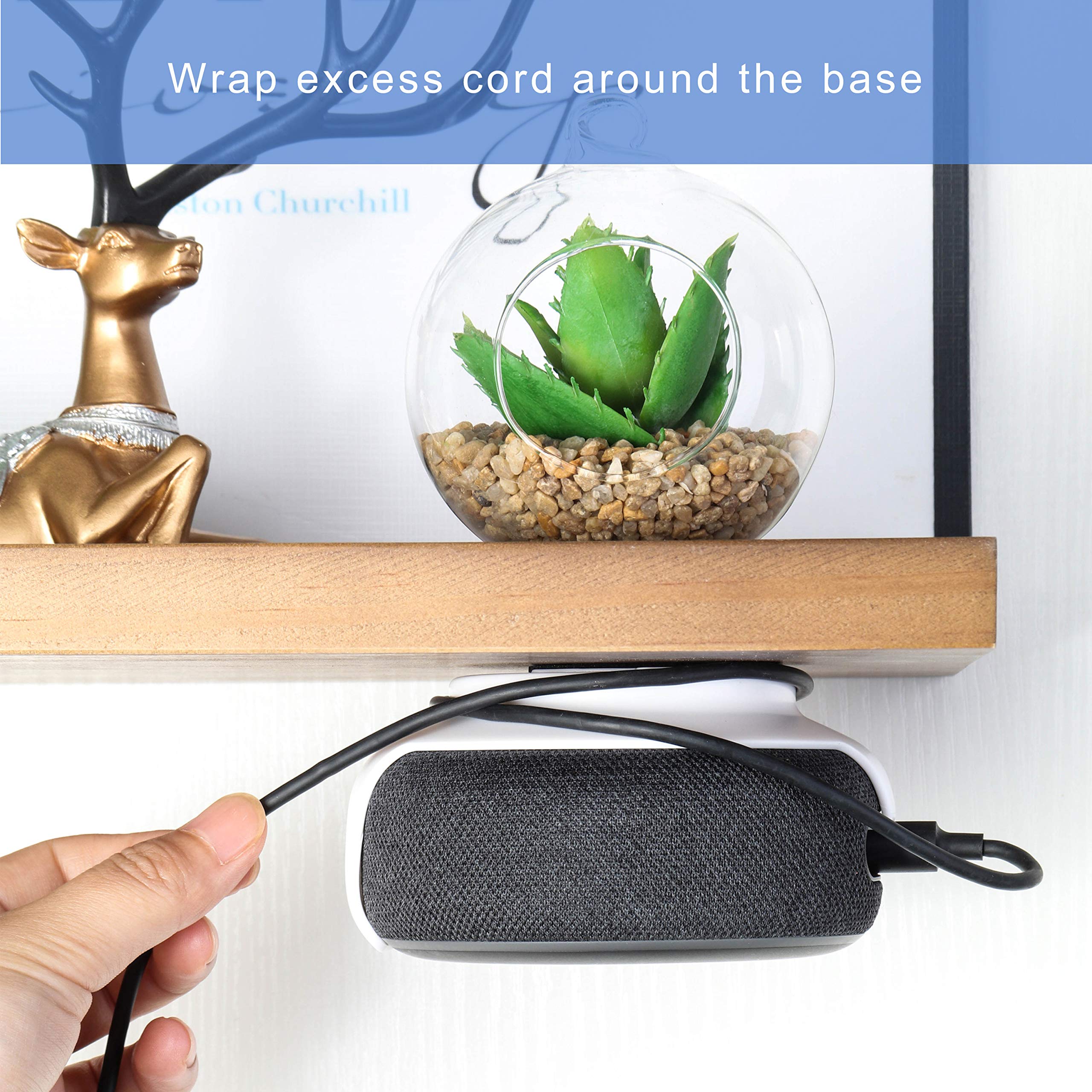 Haioulun Outlet Wall Mount Holder, Speaker Mount For Echo Dot 3, Smart Speaker Wall Holder Stand With Cord Management For Dot 3R