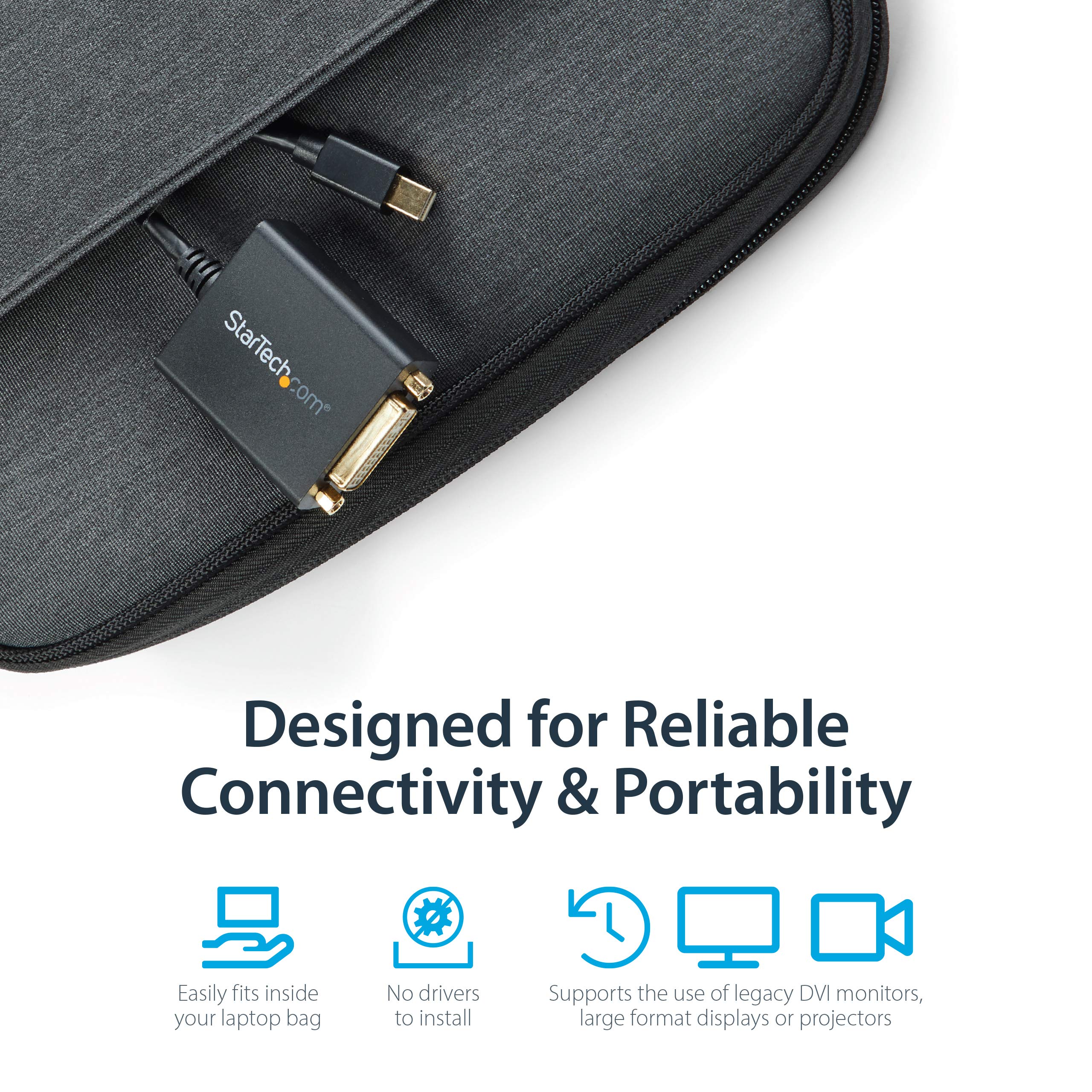 Startechcom Mini Displayport To Dvi Adapter   Mini Dp To Dvi D Converter   1080P Video   Vesa Certified   Mdp Or Thunderbolt 12