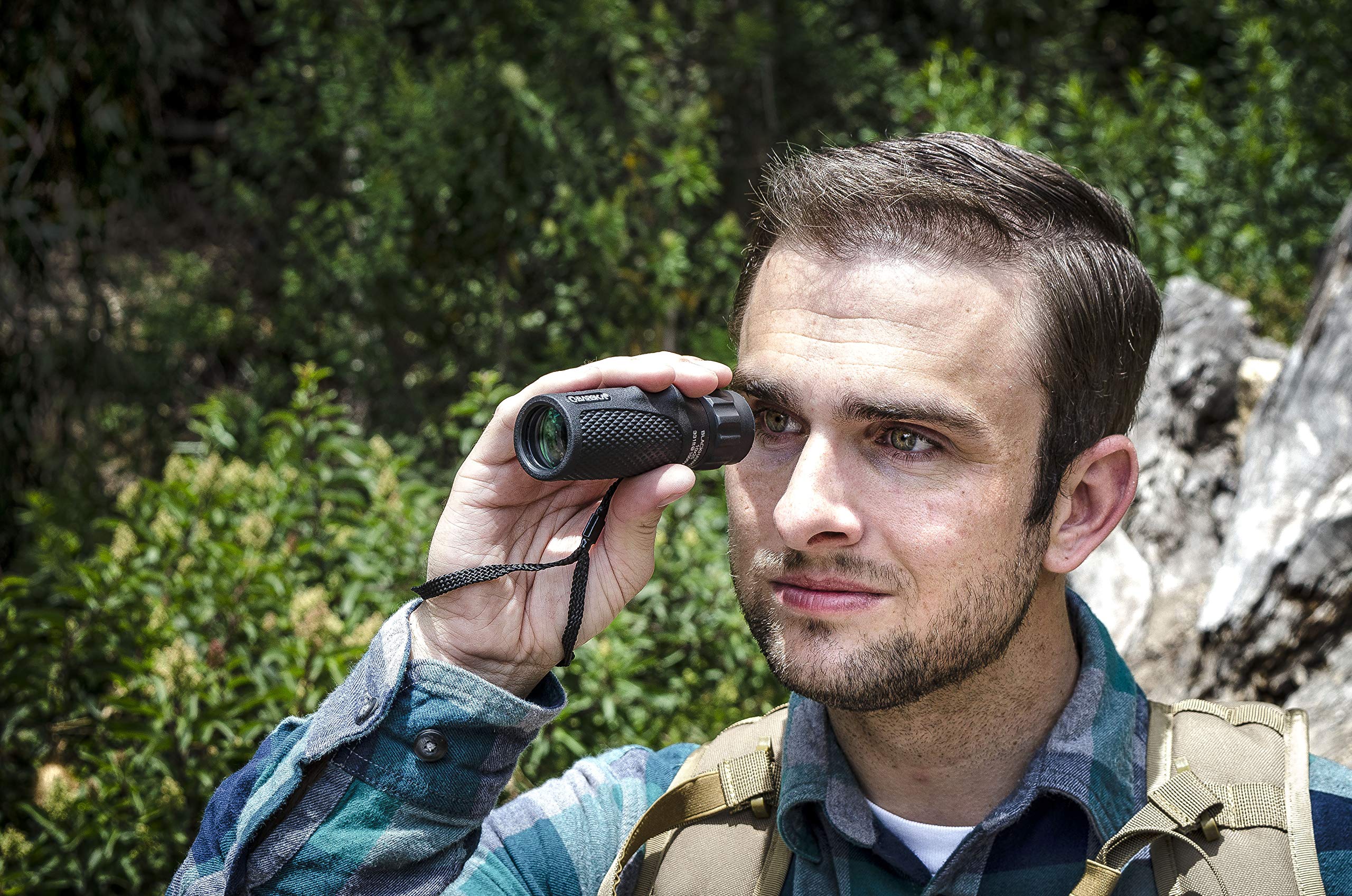 Barska Blackhawk Compact Waterproof Monocular With Wrist Strap For Birding, Hiking, Sports, Events, Concerts