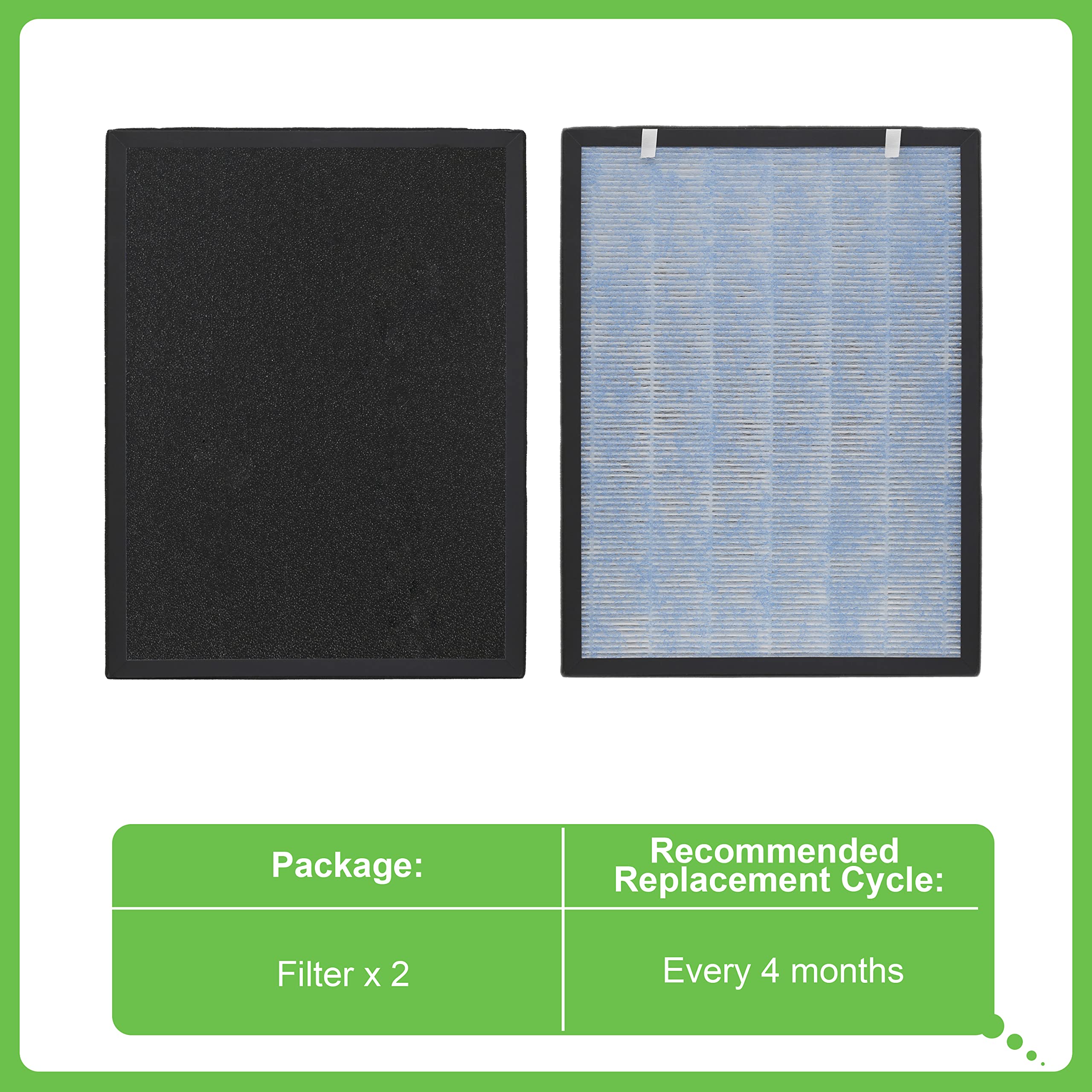 Hichoryer Hsp002 Replacement Filter, Compatible With Hathaspace Hsp002 Smart True Hepa Air Purifier 2.0, 1 Pack