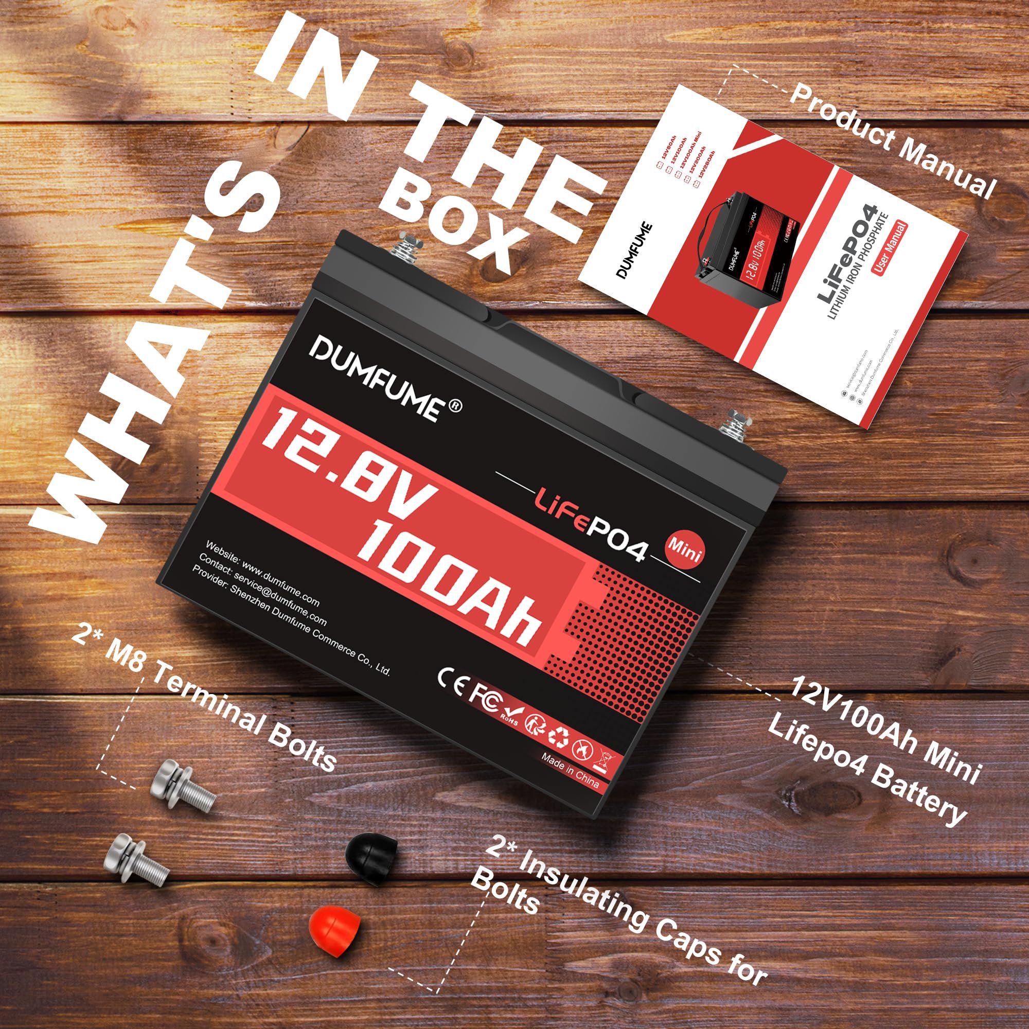 Dumfume 2 Pack 12V 200Ah Lifepo4 Battery,2560Wh Deep Cycle Lithium Iron Phosphate Battery 200A Bms, 15000+ Cycles, Ideal For Rv,