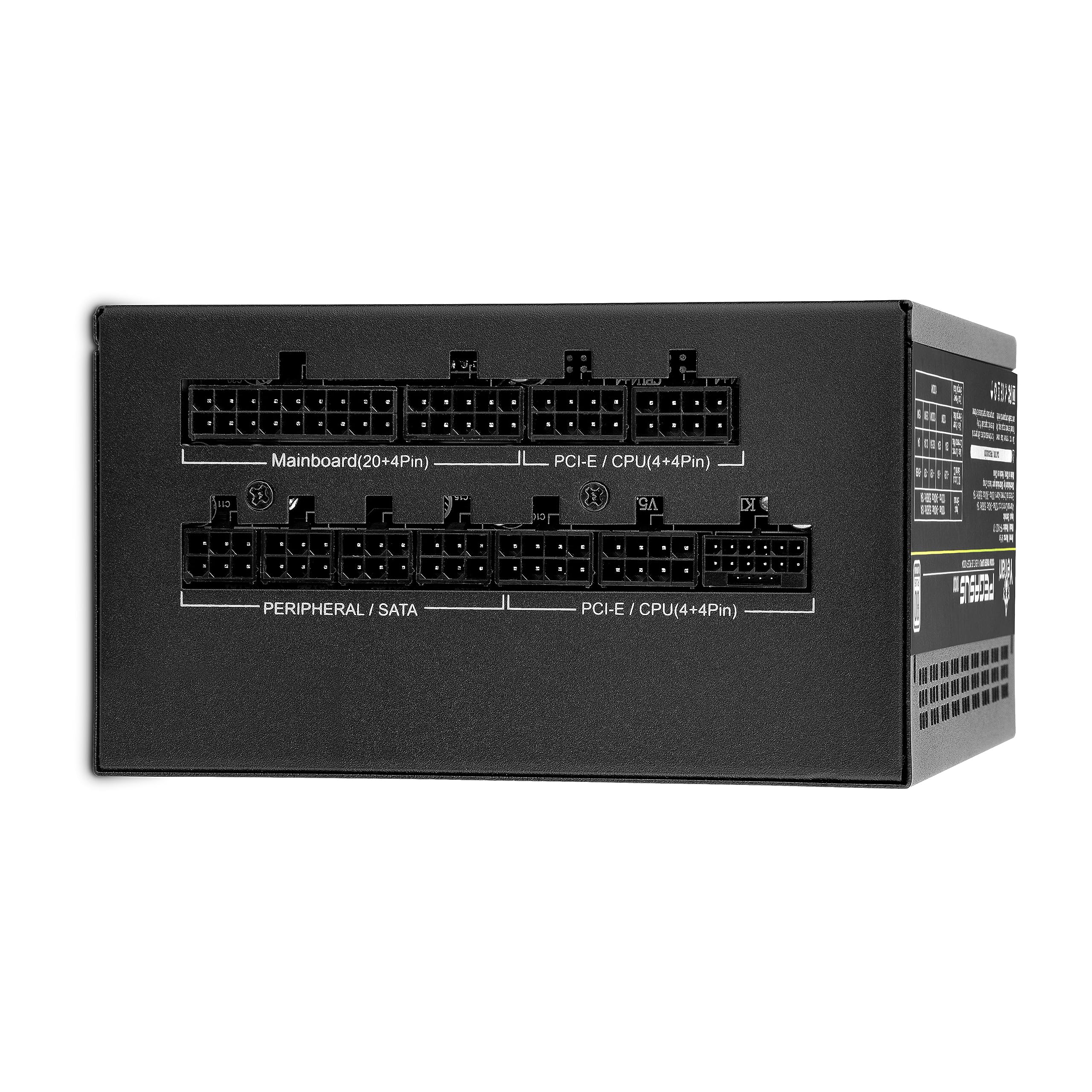 Yeyian Power Supply 1000W, 80+ Platinum Certified Gaming Psu, Fully Modular Atx 3.0 12V Pcie 5.0 With 12+4 Pin Connectors Circuit, 140Mm Ultra Quiet Fan, 12Vhpwr Compatible With Rtx 4080/4090/Ultra 9