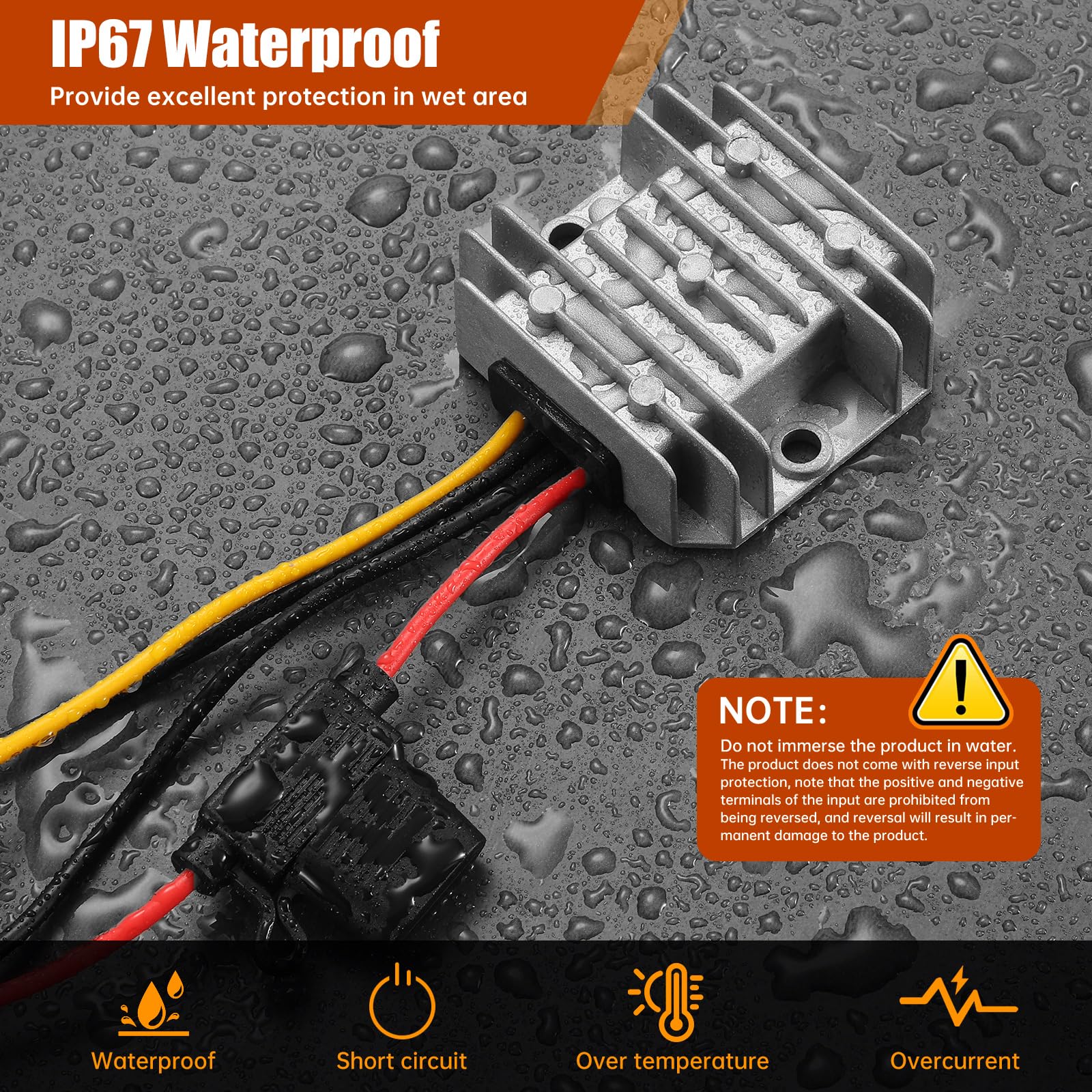 Mzhou Dc 12V To 24V 3A Max Boost Converter,10 22V To 24V Dc Dc Voltage Regulator Module Converter, Ip67 Waterproof Power Supply