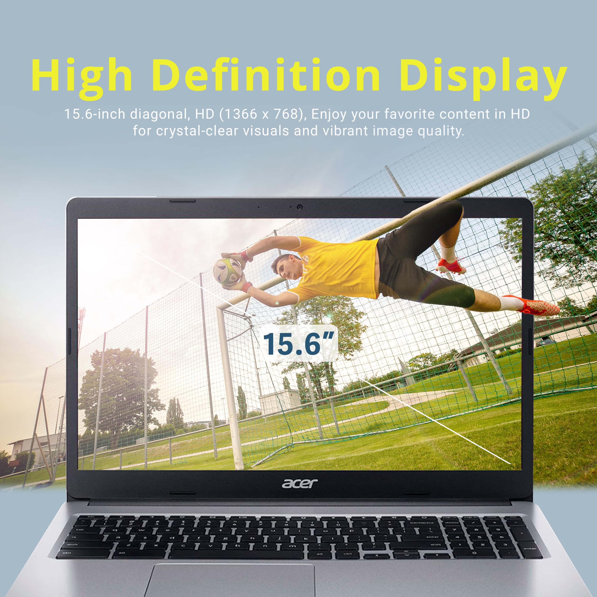 Acer Chromebook 315, 15.6'' Hd Display, Intel Celeron N4020, 4Gb Lpddr4, 64Gb Emmc, Intel Uhd Graphics 600, Number Pad, 720P Hd