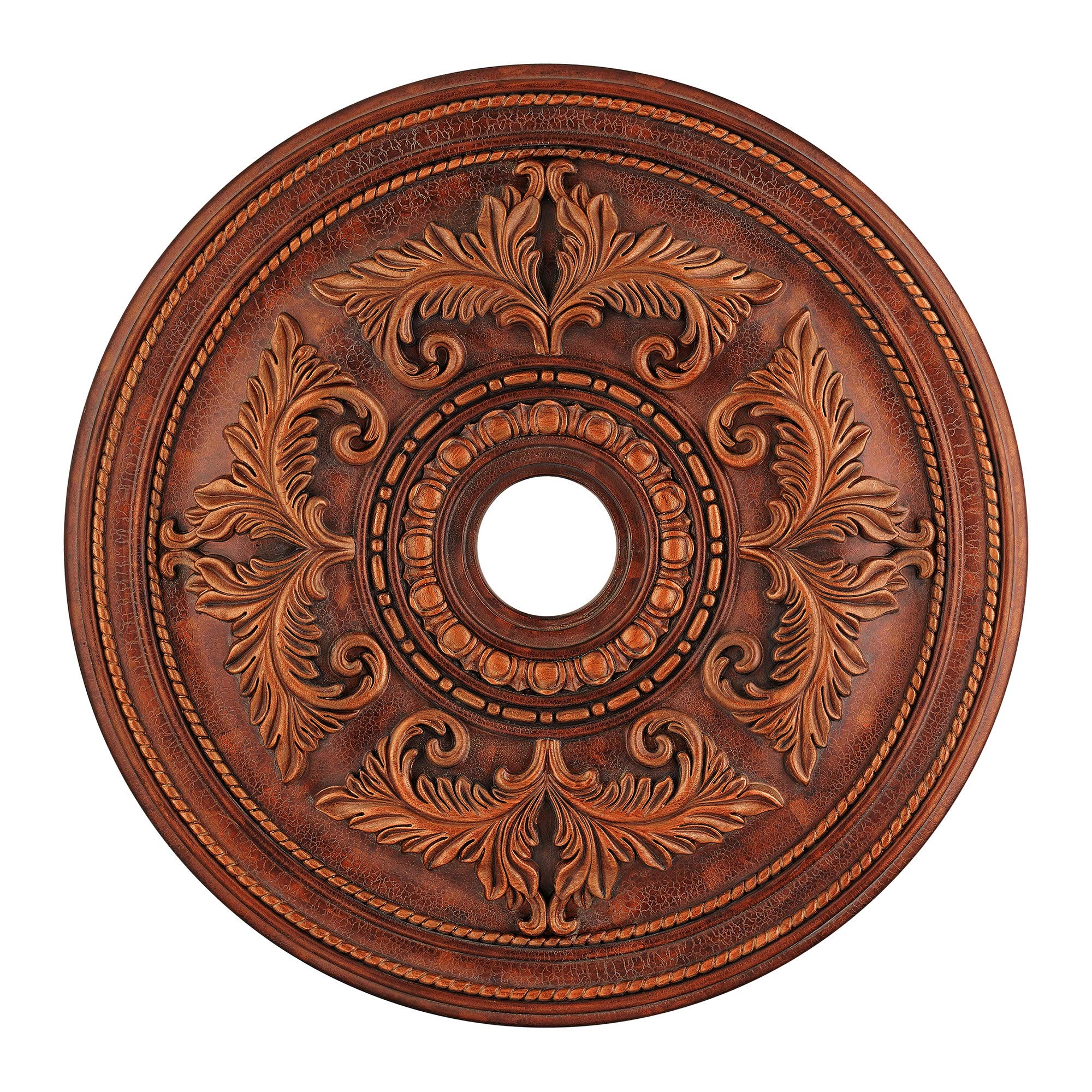 Livex Lighting 8210 30 Ceiling Medallion, Crackled Greek Bronze Medium