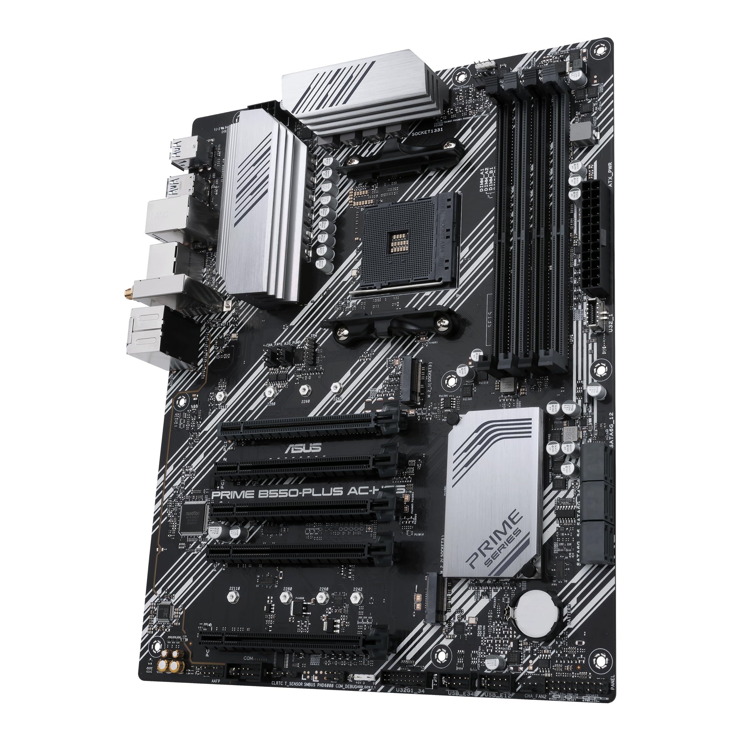 Asus Prime B550 Plus Ac Hes Amd Am4 (3Rd Gen Ryzen) Atx Motherboard (Dual M.2, Pcie4.0, Wifi5, 1Gb Ethernet, Sata 6 Gbps, Usb 3.