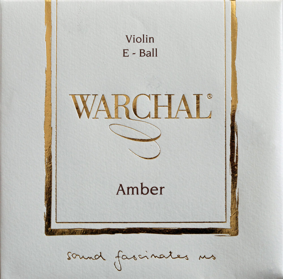 Warchal Amber Violin E String   Stainless Steel: Med Ball