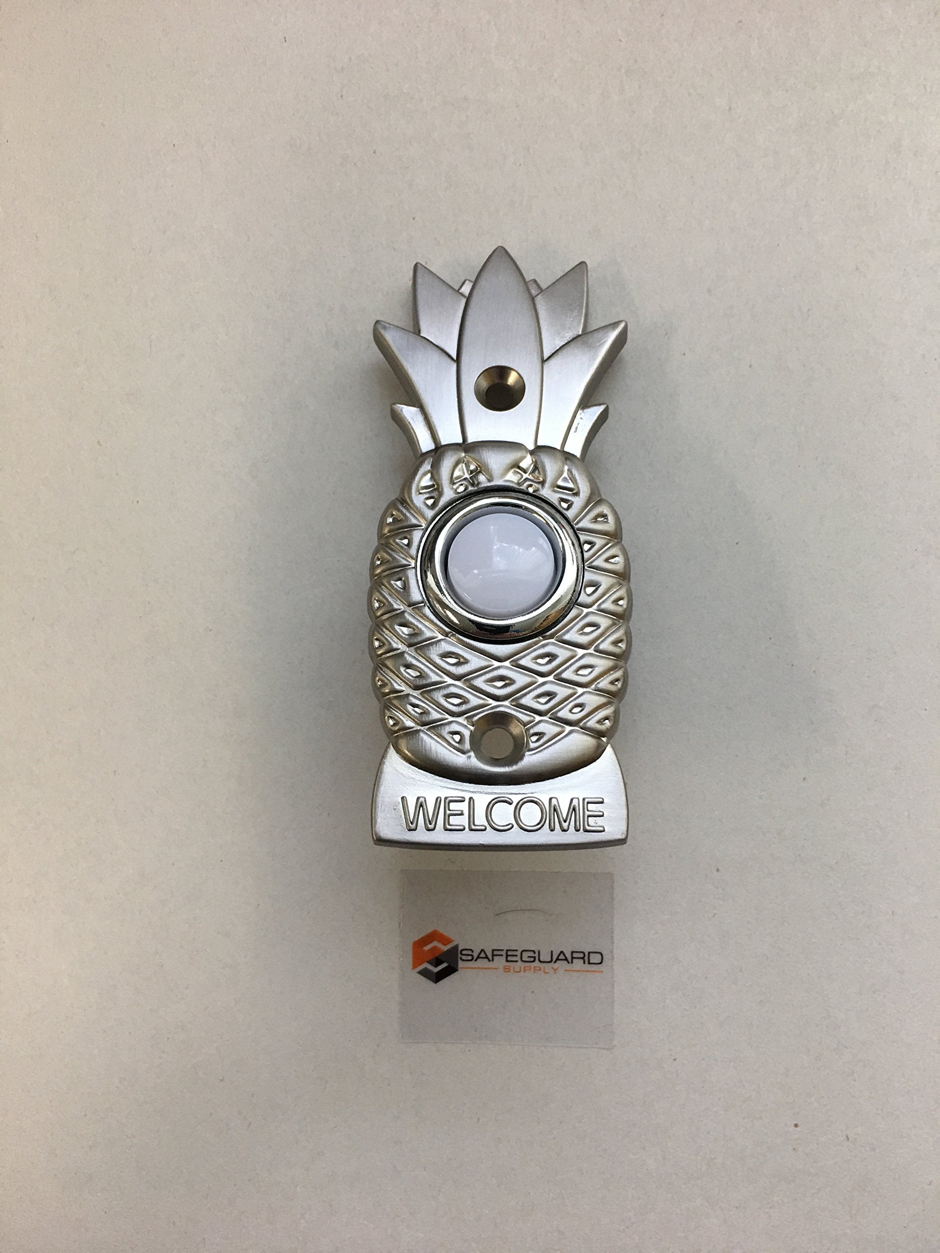 Safeguard Supply   Brass Doorbell Wired Button   Decorative Doorbell Button   Beautifully Crafted Pineapple Doorbell Button Nick