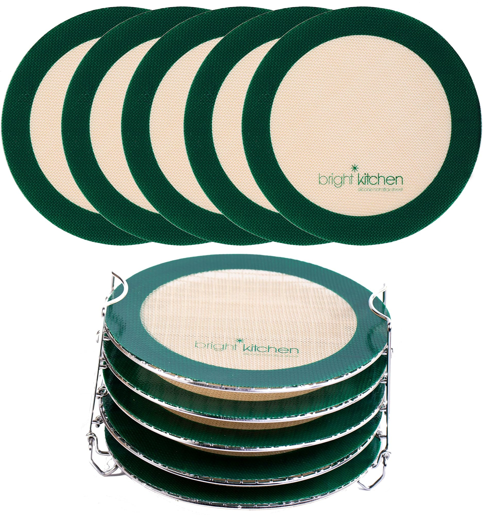 5 Dehydrating Sheets Compatible With Ninja Foodi Dehydrator - 8 Circle Non Stick Drying Herbs Chips Fruit Leather Jerky Food Lin