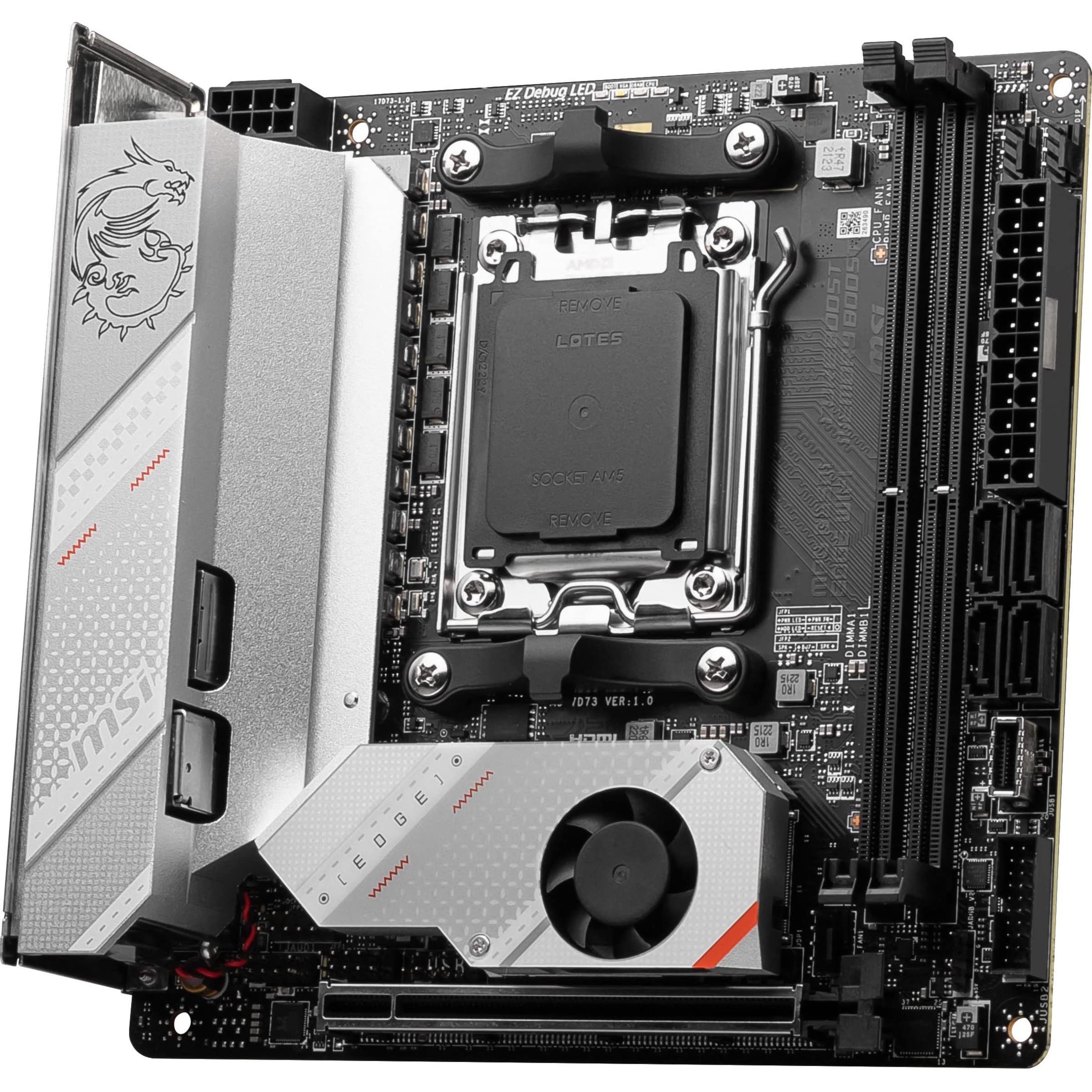 Msi Mpg B650I Edge Wifi Gaming Motherboard (Amd Am5 Mini Itx Ddr5 Pcie 4.0 M.2 Sata 6Gbs Usb 3.2 Gen 2 Hdmi Wi Fi 6E Amd Ryzen 7