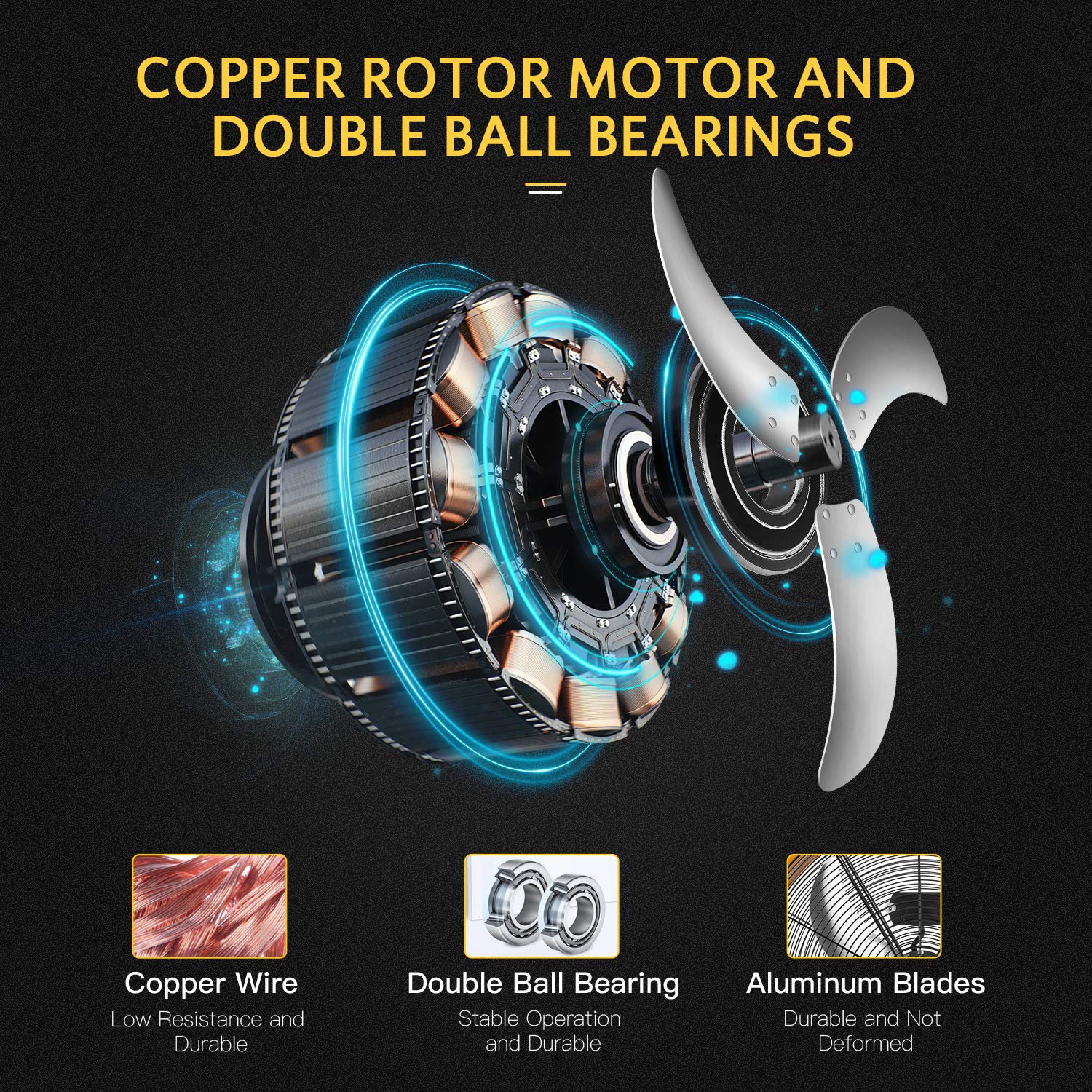 Simple Deluxe 30 Inch Heavy Duty Metal Industrial Drum Fan, 3 Speed Air Circulation For Warehouse,Workshop, Factory And Basement