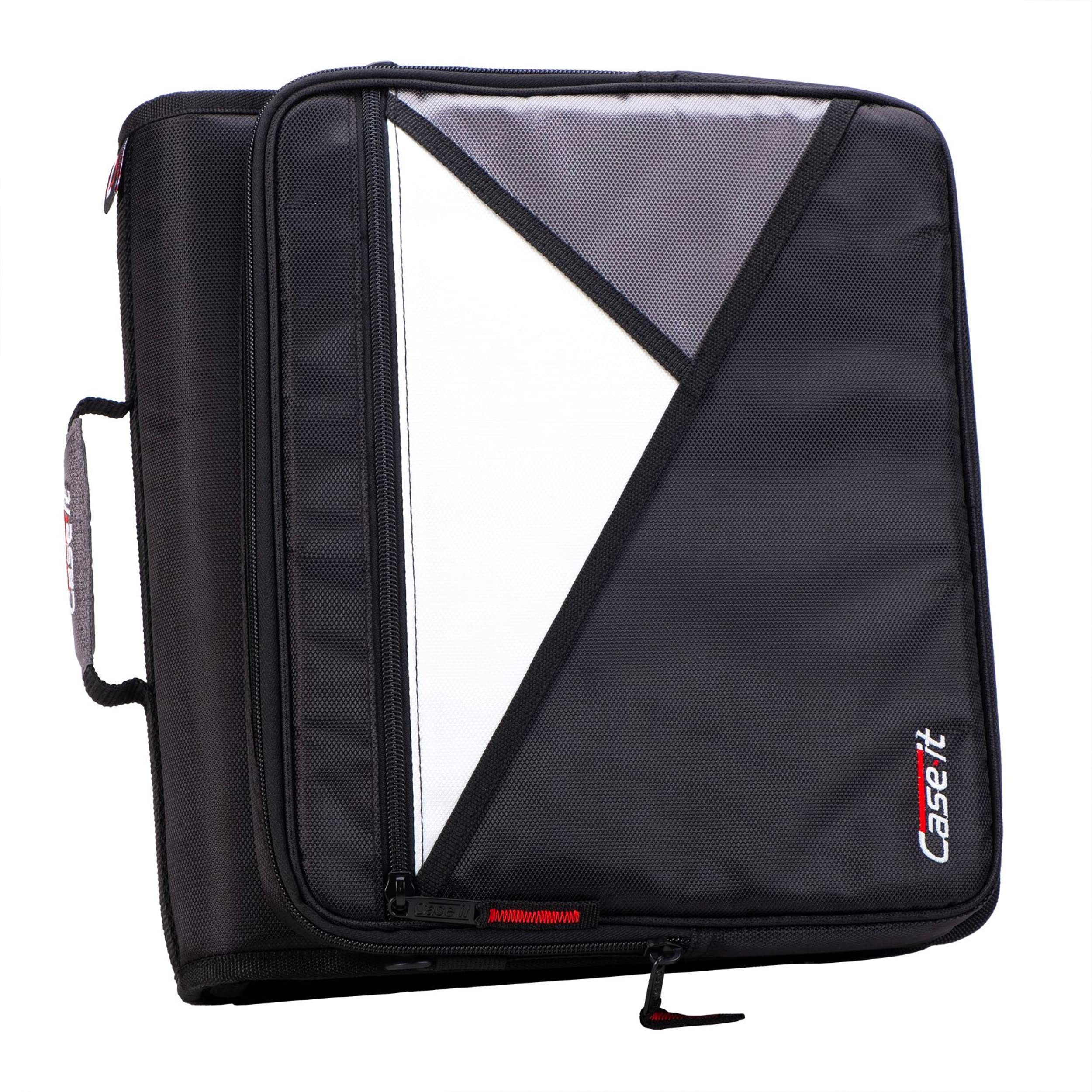 Caseit The Universal 2.0 Zipper Binder 1.5 Inch ORing  Removable Padded Pocket Holds Up to 13 Laptop/Tablet  Multiple Pock