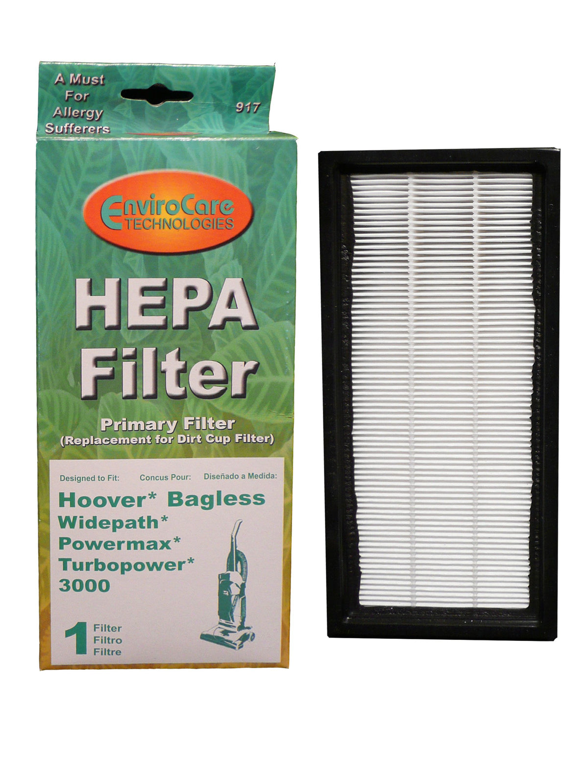 Envirocare Replacement Premium Vacuum Cleaner Hepa Filter Made To Fit Hoover Bagless Widepath, Powermax, Turbopower 3000