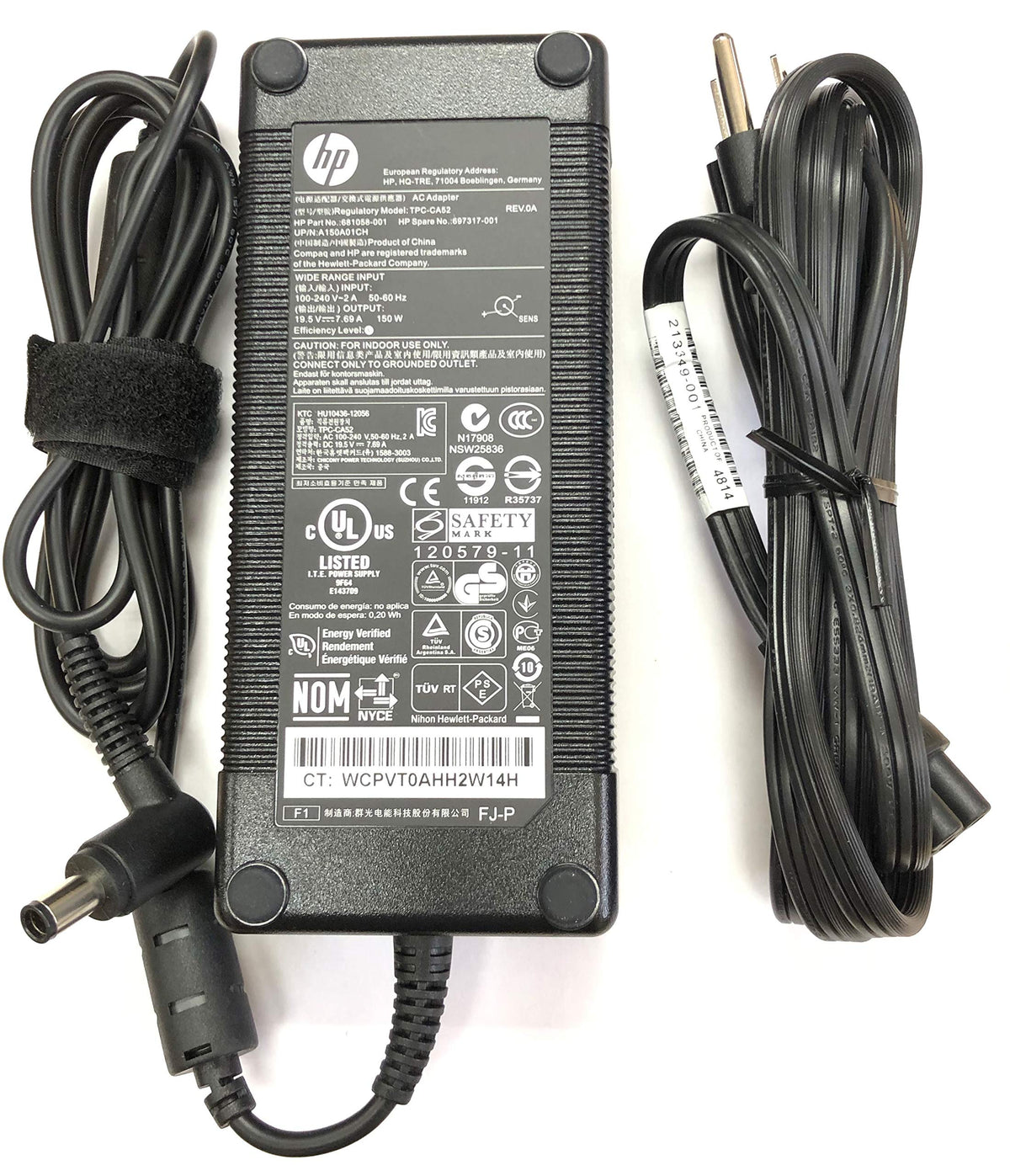 Hp 150W Ac Adapter Model:Tpc-Ca52 Hp:681058-001 Sp:697317-001