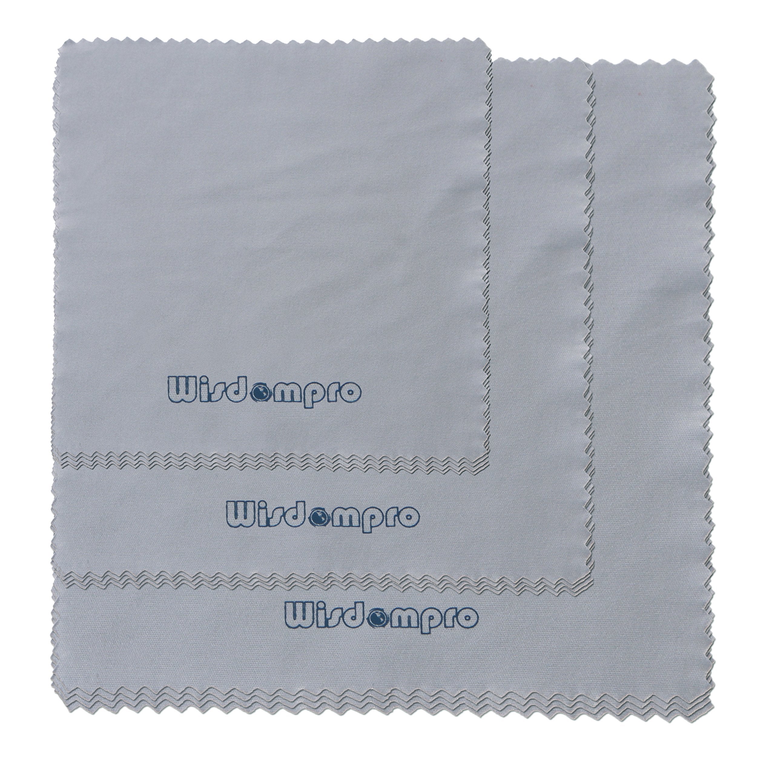 Wisdompro 12 Pack 4/4.75/6 Inch Microfiber Cleaning Cloth For Camera Optical Lens, Glass, Cell Phone, Ipad, Tablet, Laptop, Lcd
