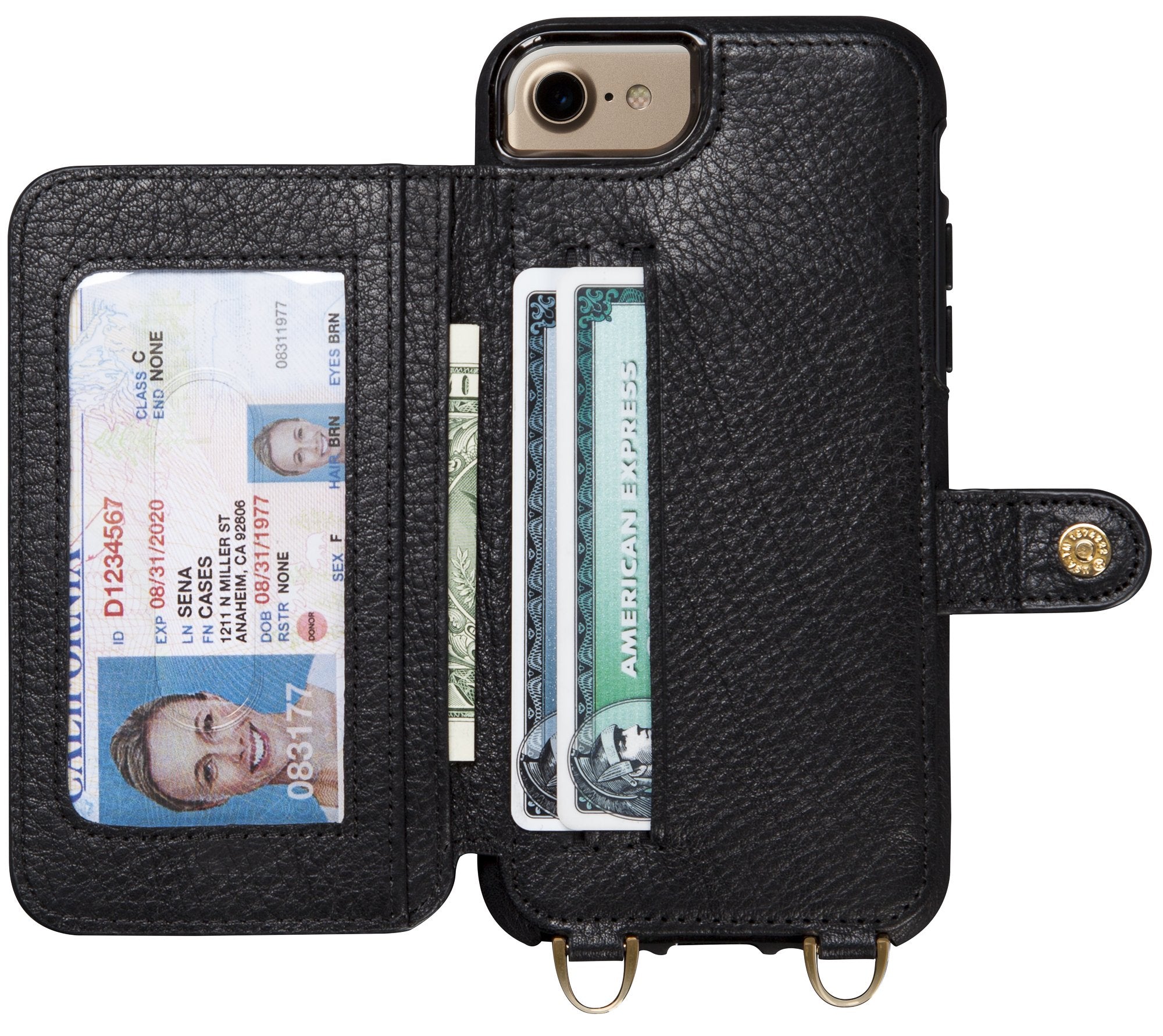 Sena Isa Crossbody Snap On Leather Cell Phone Leather Case For 6/7/8, Red