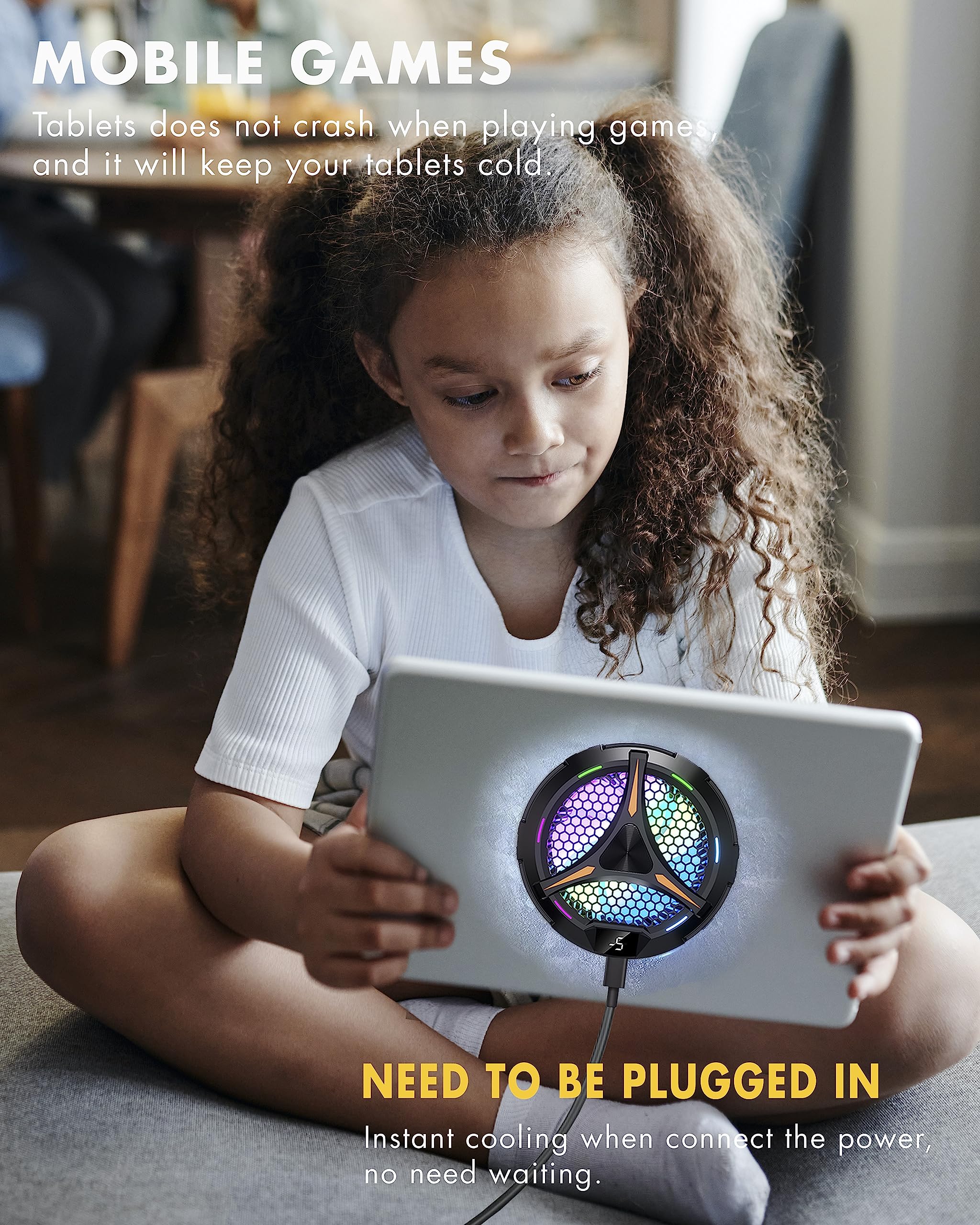 Acedays Ipad Cooler,Magnetic Tablet Cooler For Ipad/Surface Pro/Samsung Tab,Compatible For Steam Deck,Universal Radiator With Te