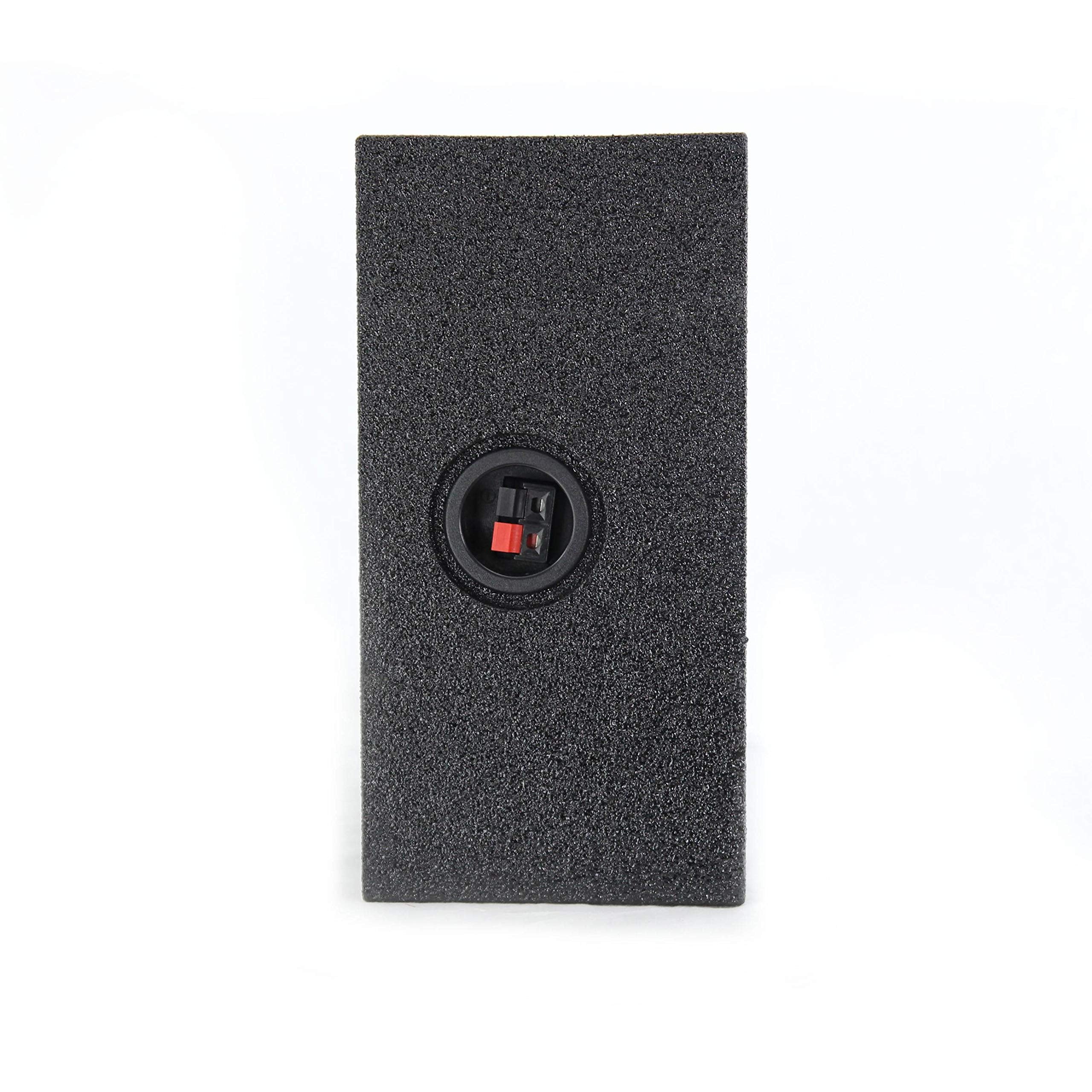 Qpower Single 12 Inch Sub Enclosure, Universal Downfire/Behind Seat Speaker Box