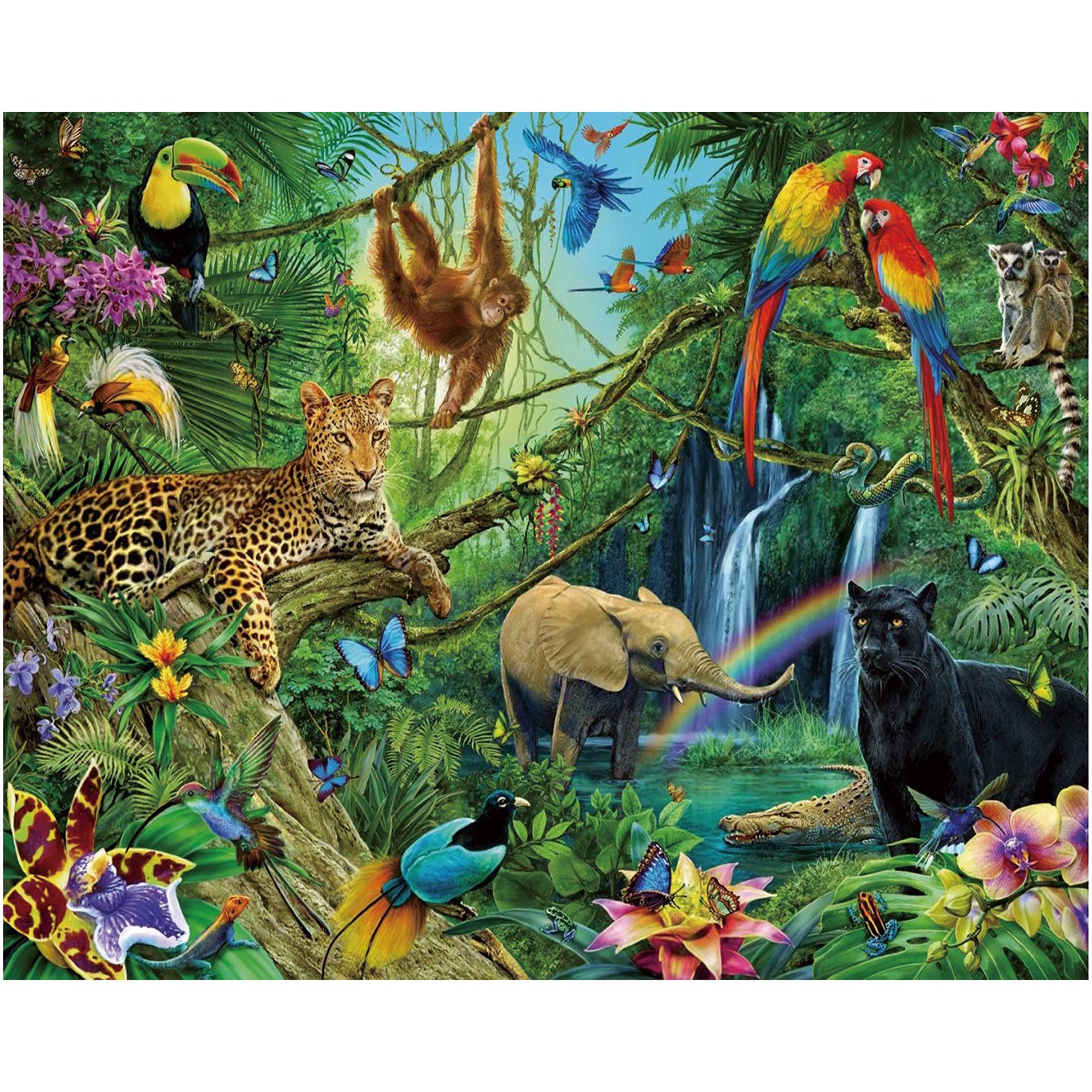 Tropical Rain Forest Adventure Scenic Backdrop Large Banner Photography Studio Fabric Background Photobooth Prop 7X6Feet #2191