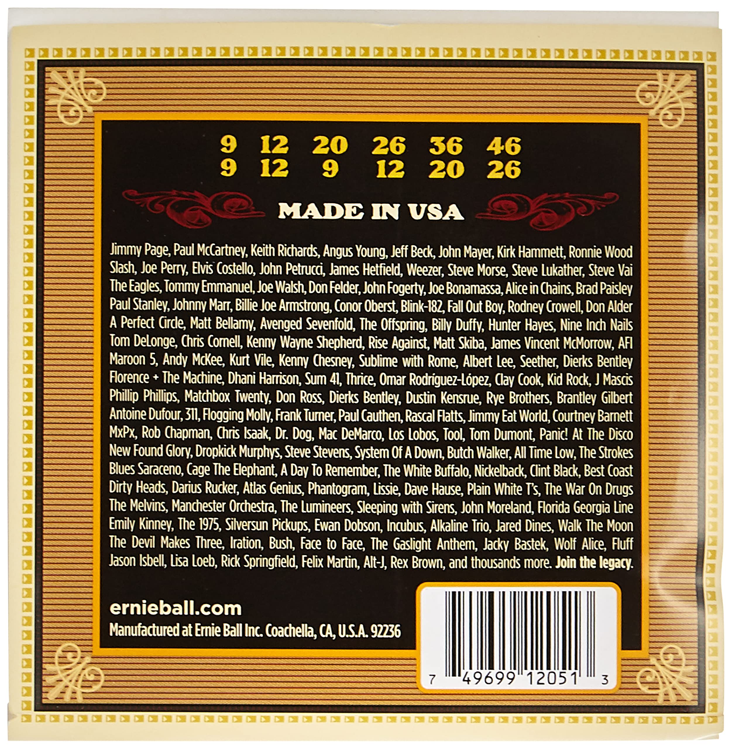 Ernie Ball Earthwood Silk And Steel 12 String Soft Acoustic Guitar Strings, 9 49 Gauge (P02051)