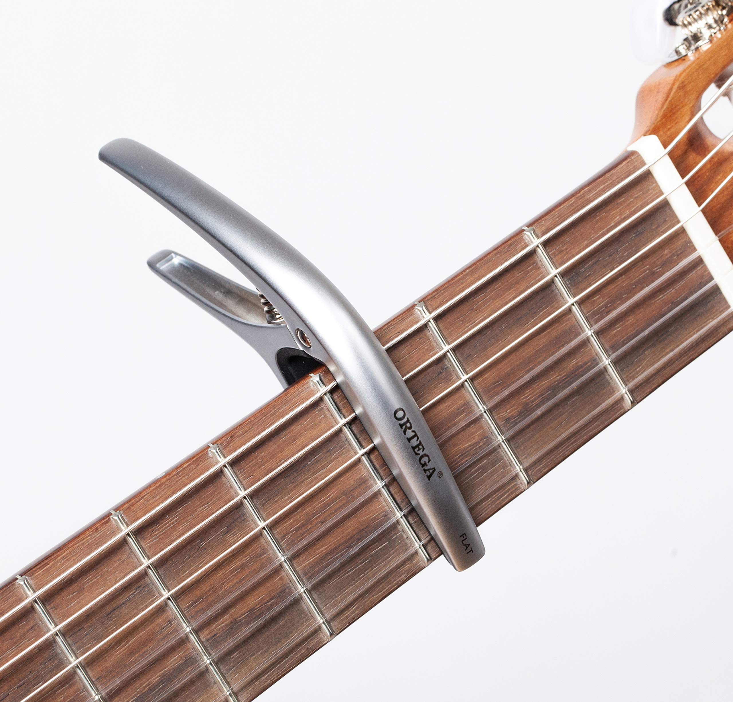 Ortega Guitars Twin Capo Quick Change Clamp Guitars W/Curved & Flat Fretboards (Twcapo Cr)