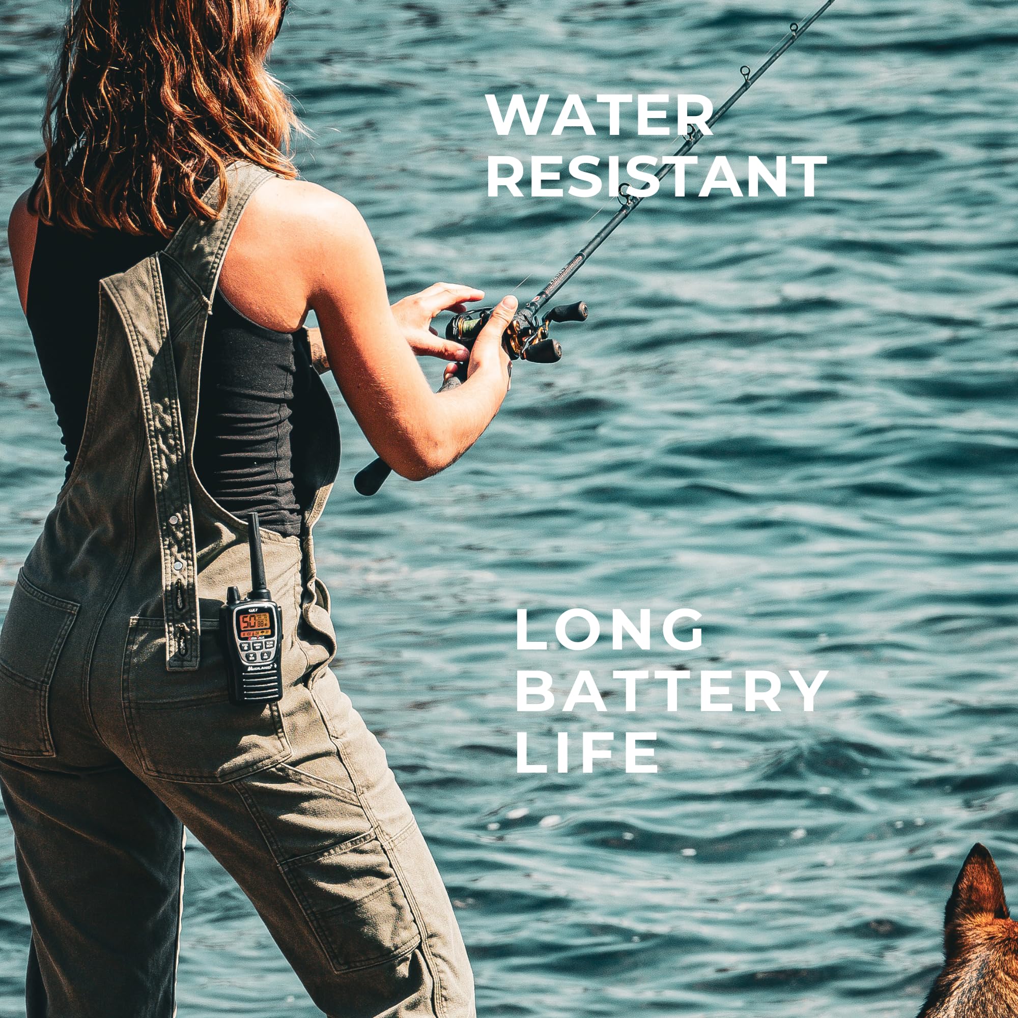 Midland Gxt3000 Gmrs Handheld Walkie Talkies Long Range   Repeater Capable, Rapid Charge, Long Lasting Battery With Charger   Pe