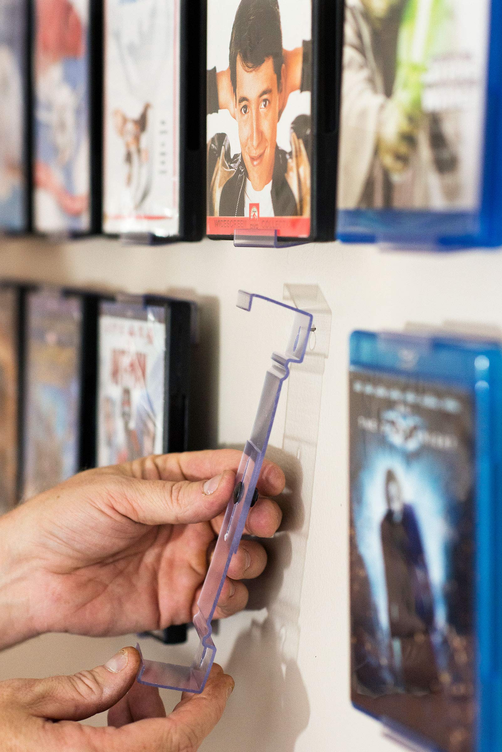 Collectormount Dvd Mount 3 Pack, Video Games, 45 Records And Blu Rays, Shelf Stand Or Wall Mount, Invisible, Adjustable