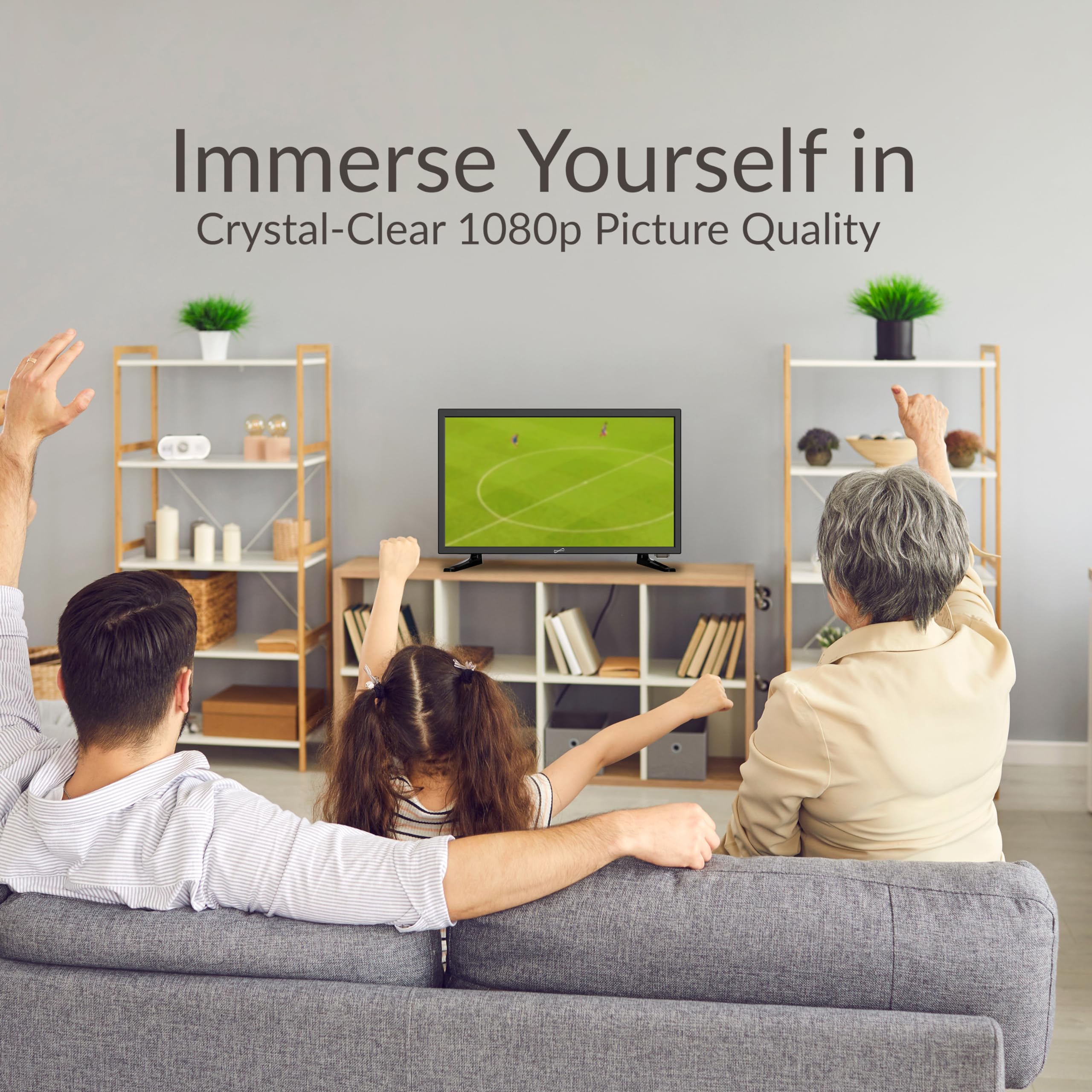 Supersonic Sc 1912 Led Widescreen Hdtv 19'', Built In Dvd Player With Hdmi, Usb & Ac/Dc Input: Dvd/Cd/Cdr High Resolution And Di