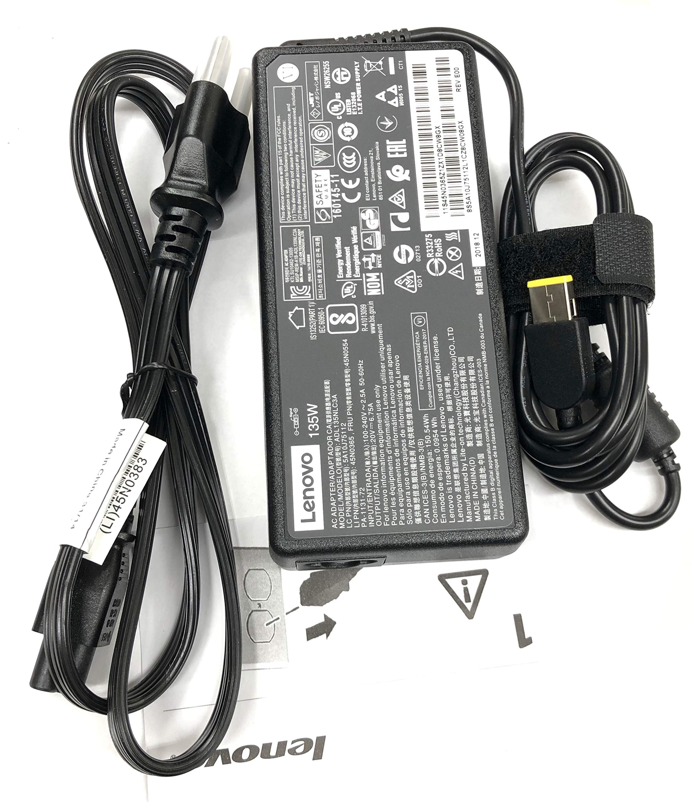 Lenovo Adl135Nlc3A 135W 20V Dc 3P Ac Adapter Pwr Spare Prod Ssl Warranty